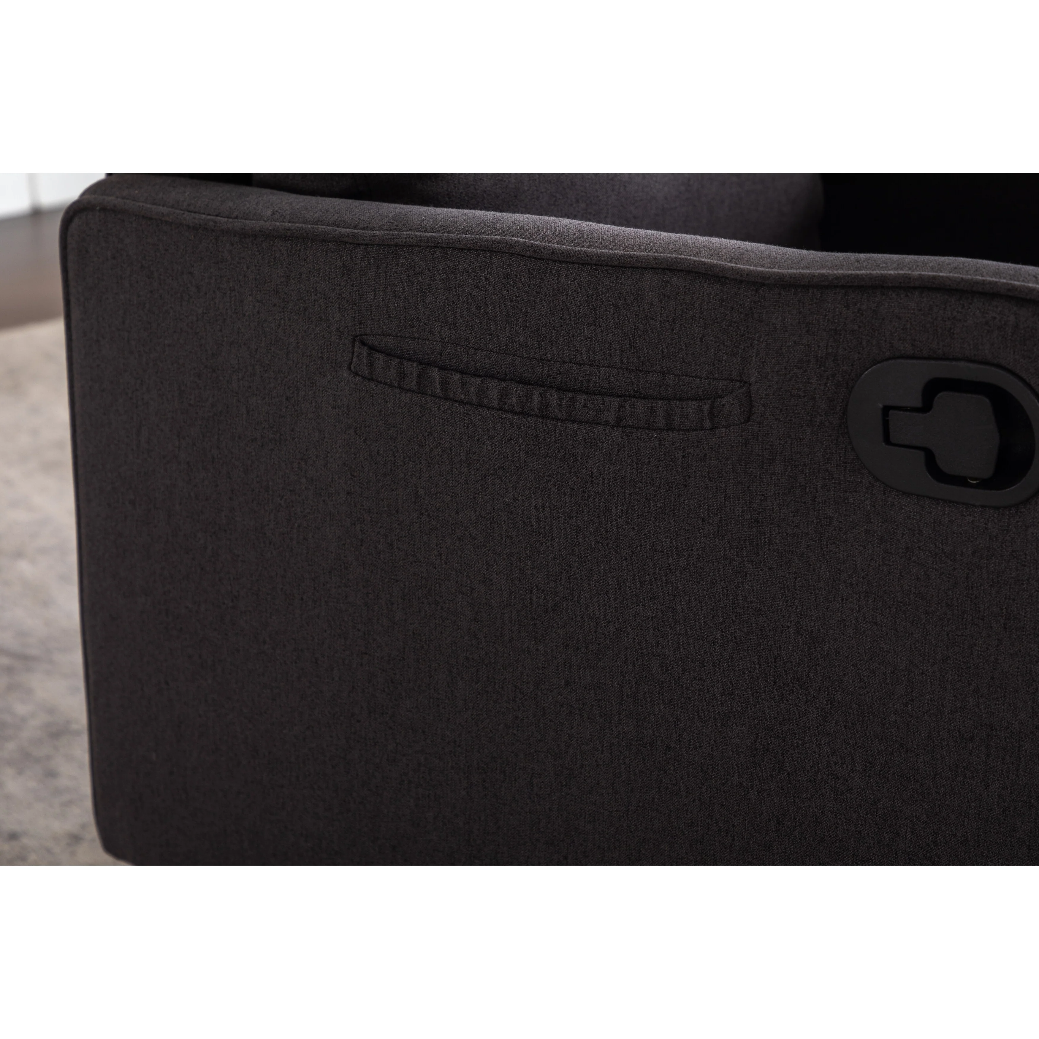 Manual Swivel Rocker Recliner Chair with Adjustable Back & Footrest