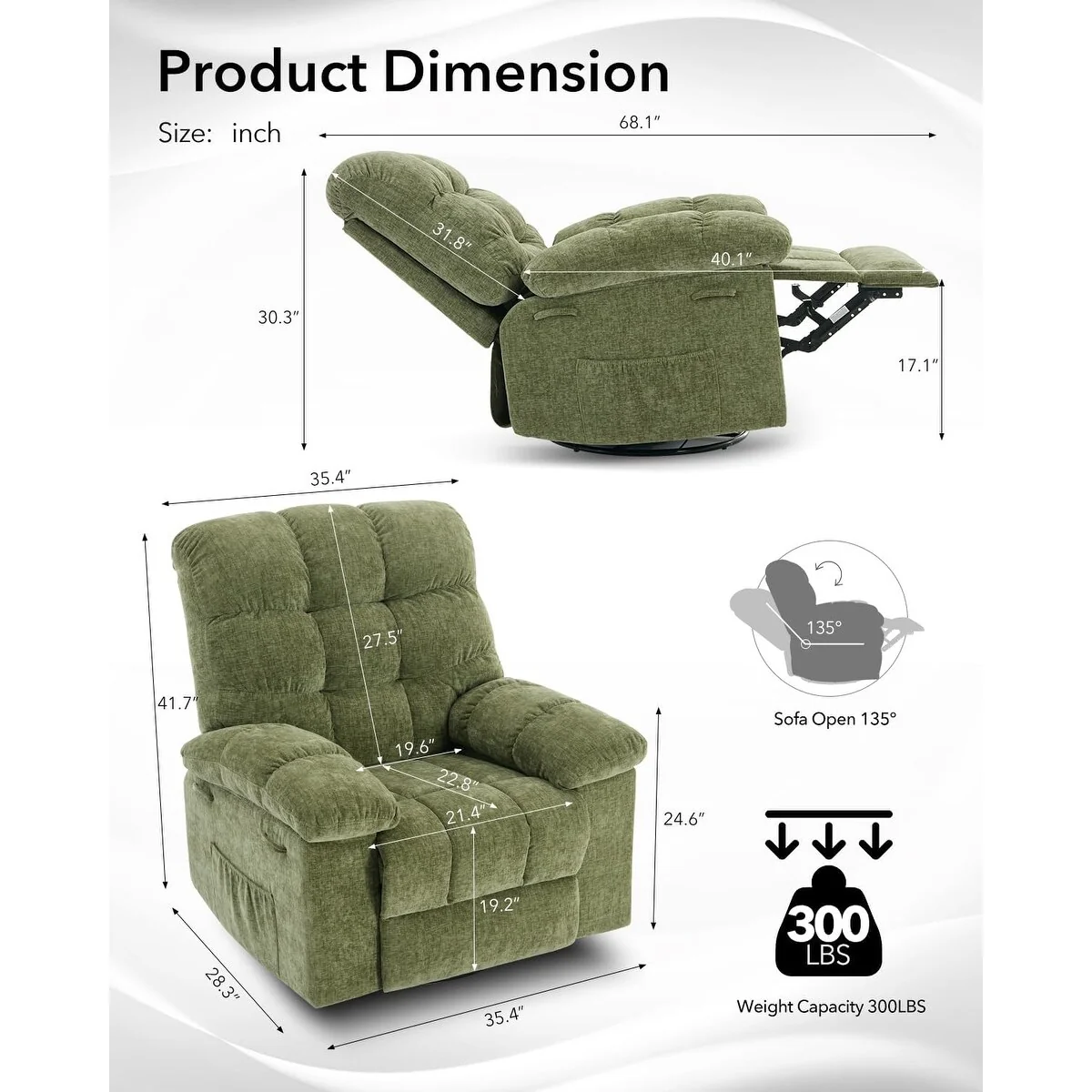 Rocking 360�� Swivel Rocker Chair