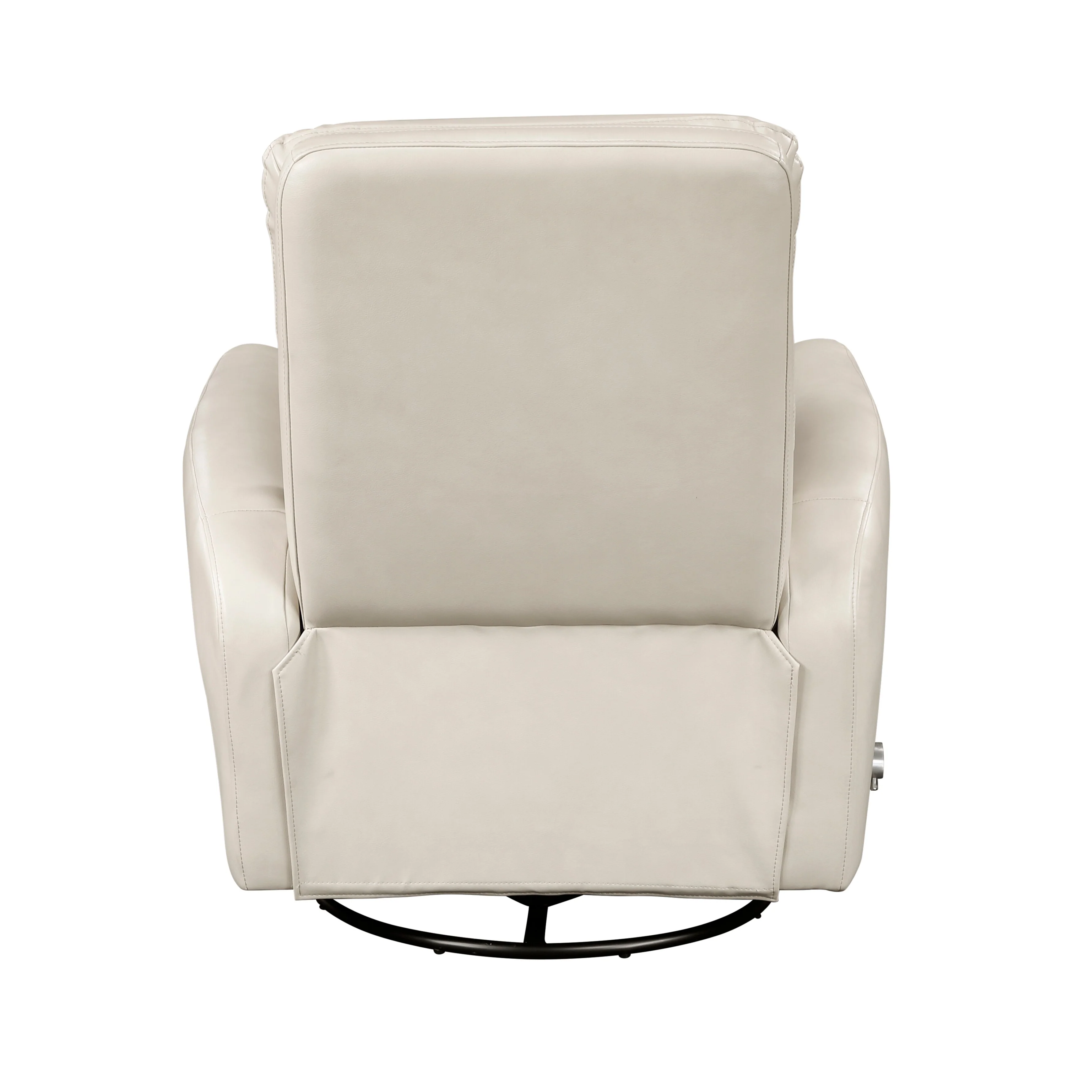 Glider Reclining Chair Swivel Motion Breathable Faux Leather Upholstery Luxury Living Room Furniture, Movie Chair