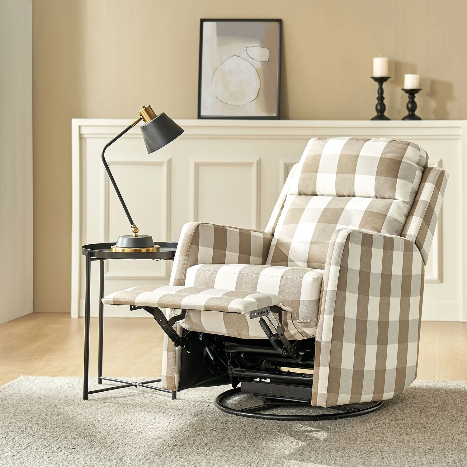 Diana Modern Polyester 360-degree Swivel Rocker Recliner by HULALA HOME