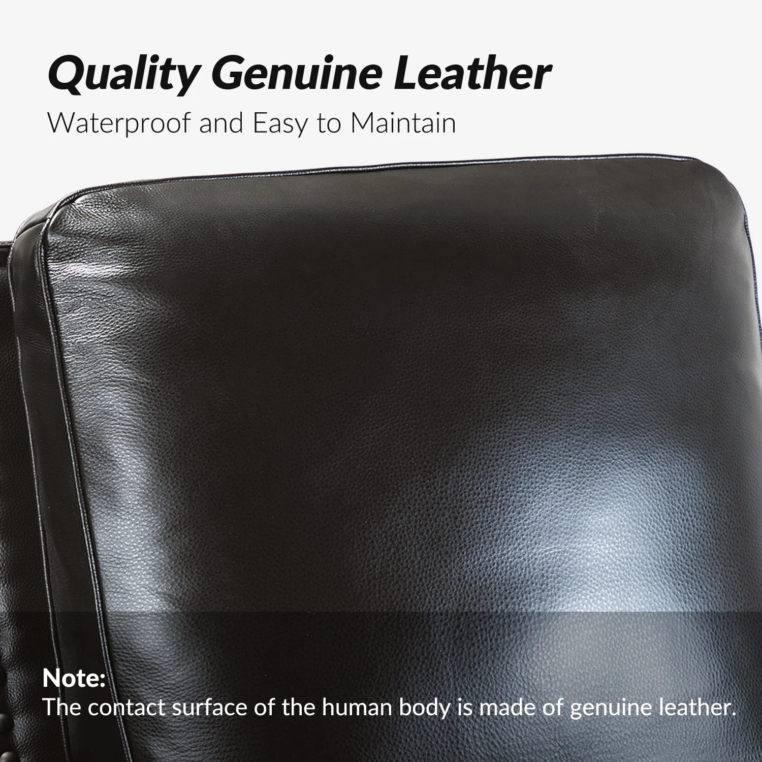 Cigar Mid-century Modern Genuine Leather Recliner with Nailhead Trim by HULALA HOME