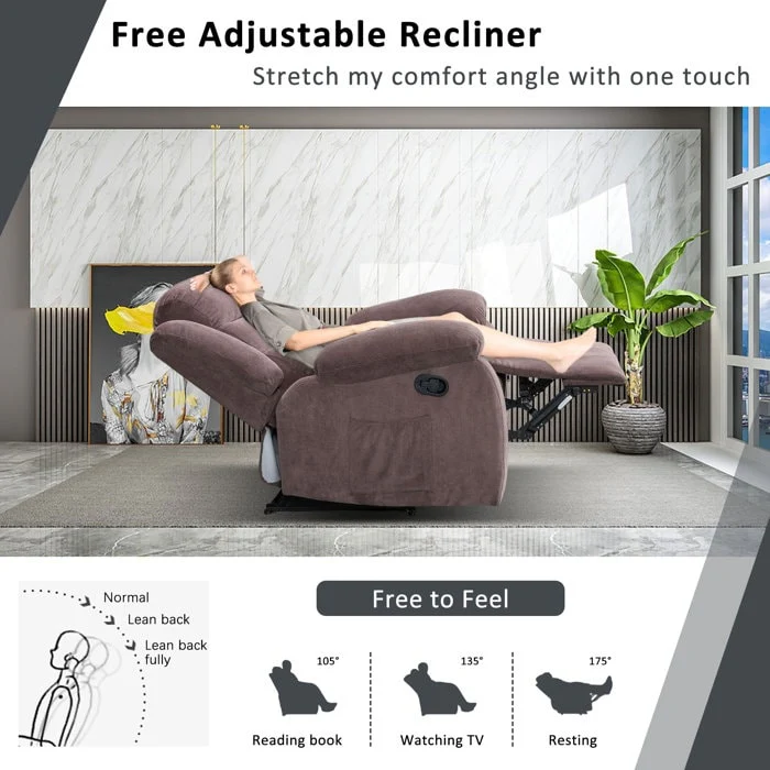 Super Soft Manual Heated and Massage Recliner Chair
