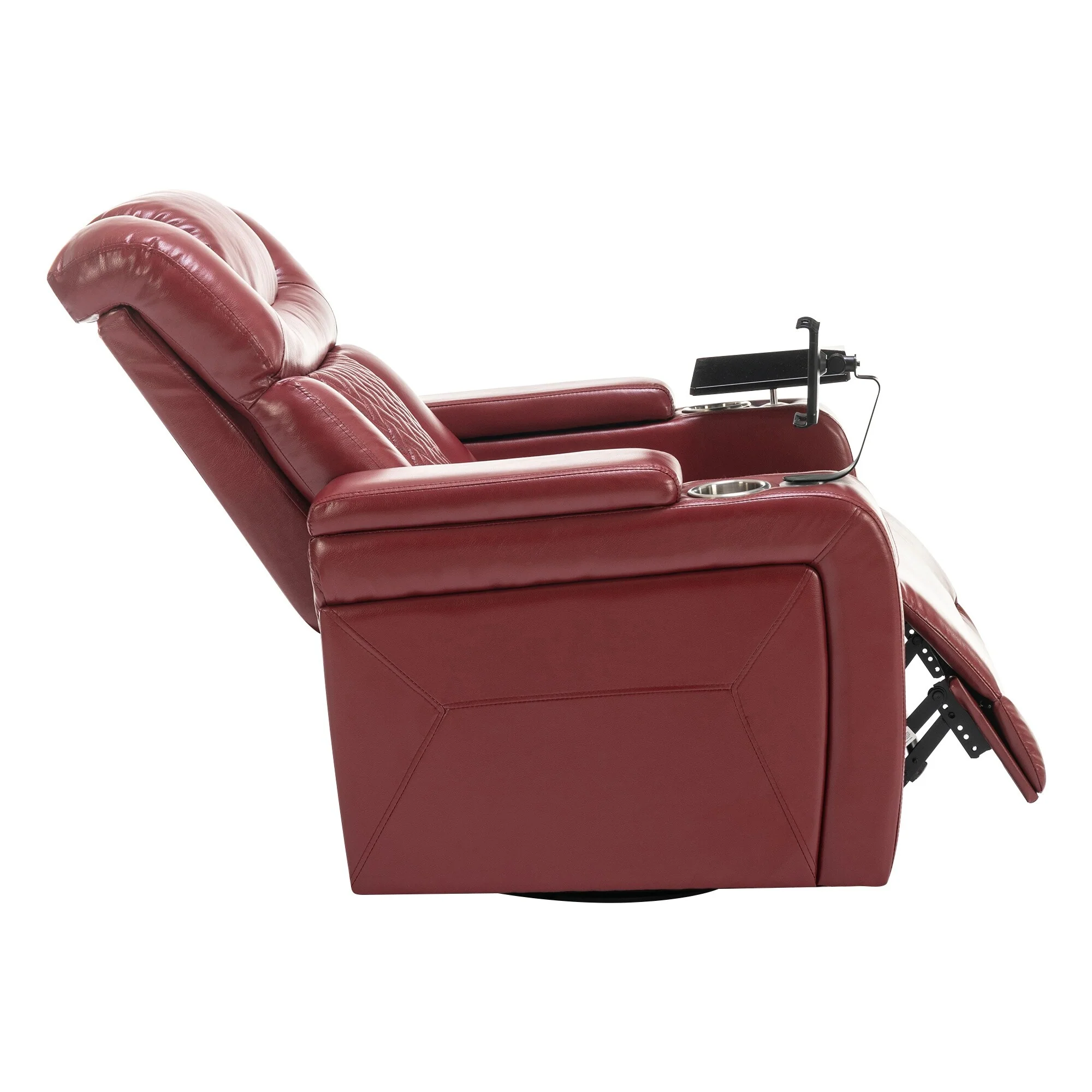 Power Recliner Chair with 270�� Swivel, Tray, USB & Cup Holders