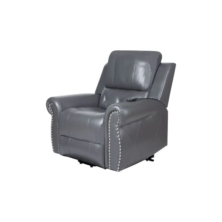 Air Leather Premium Studded Power Lift Recliner Chair with Footrest Reclining Chair with Remote Control