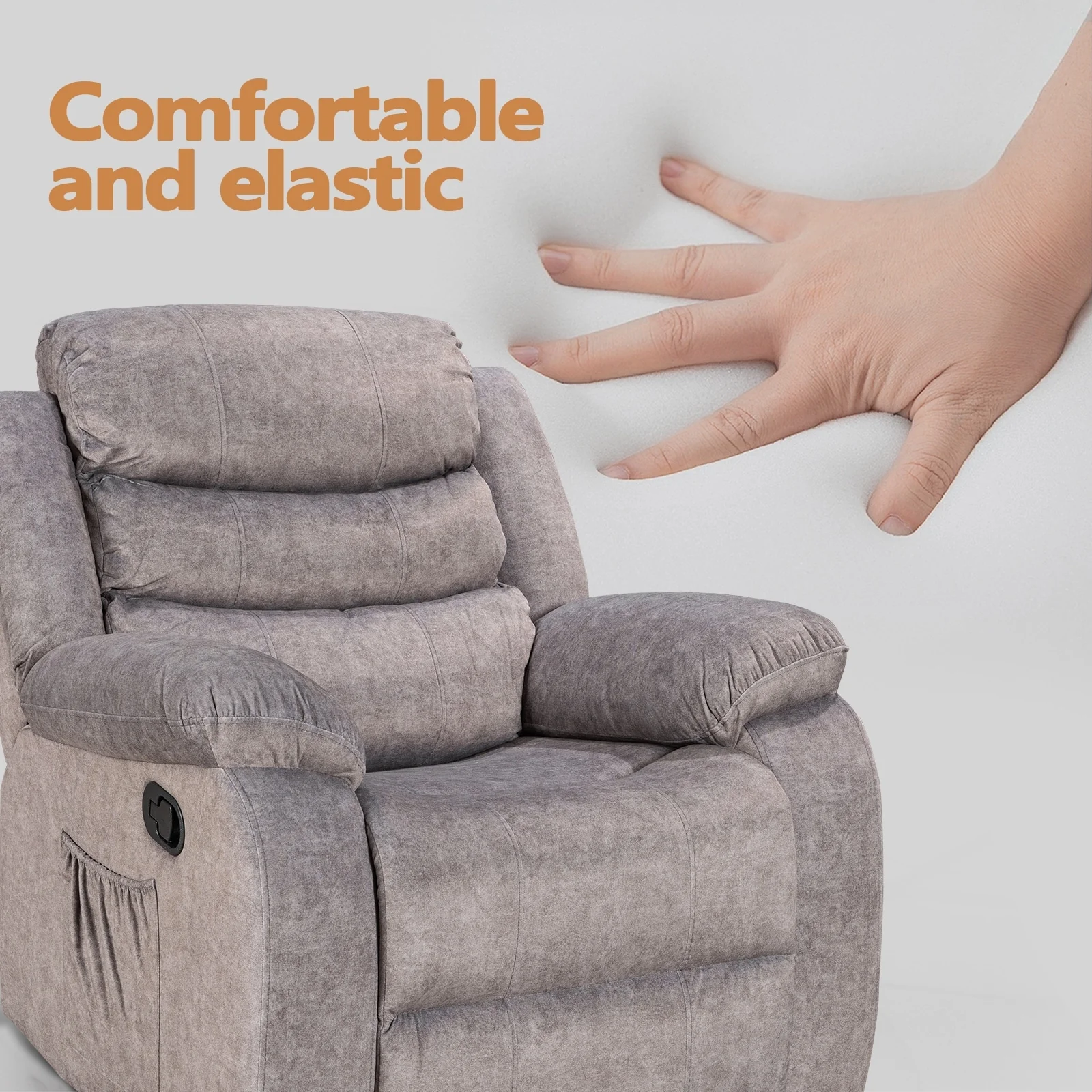Soft Recliner Chair with Massage and Heat Function