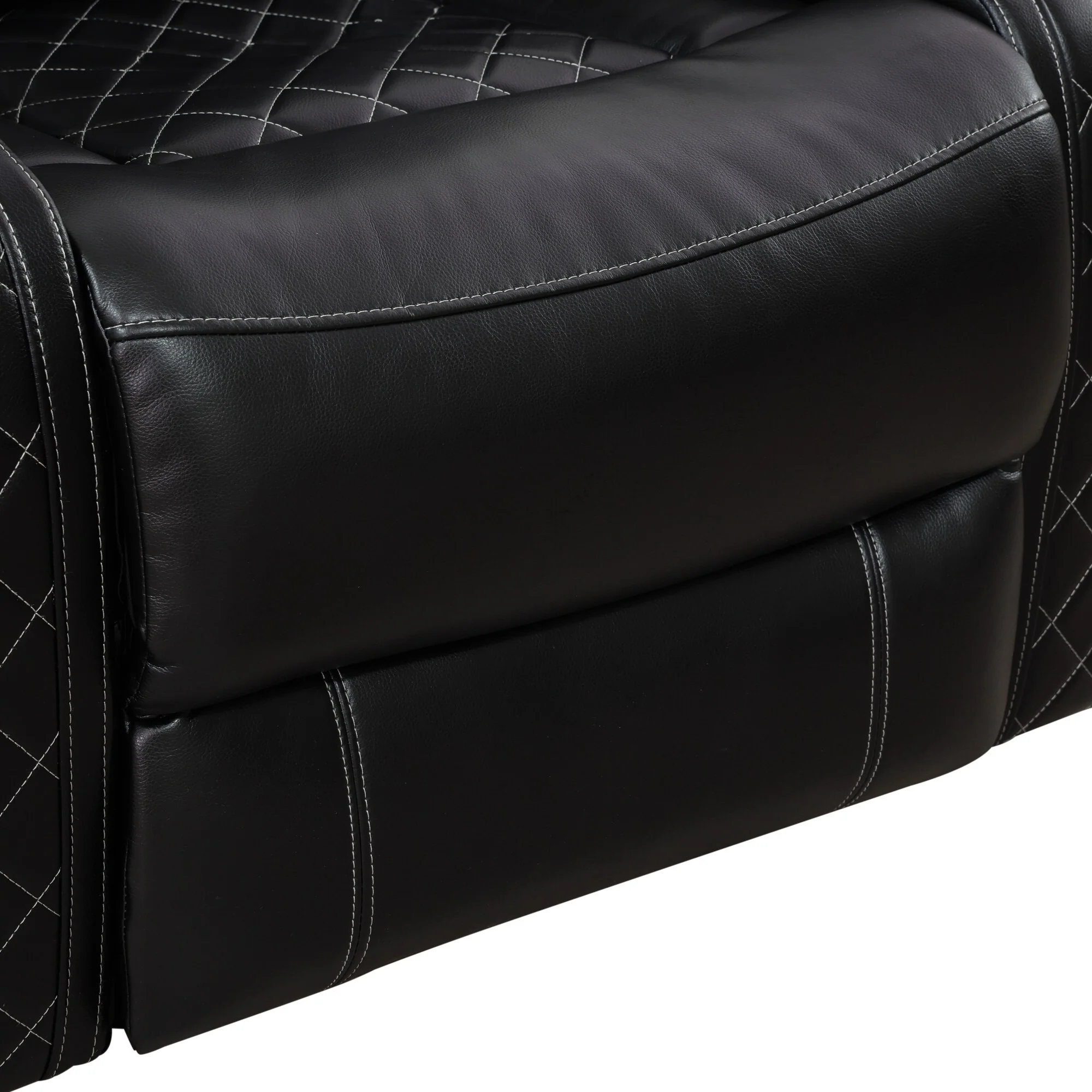 Modern Breathing Leather Recliner Chair with Ambient Lighting and USB-Powered LED