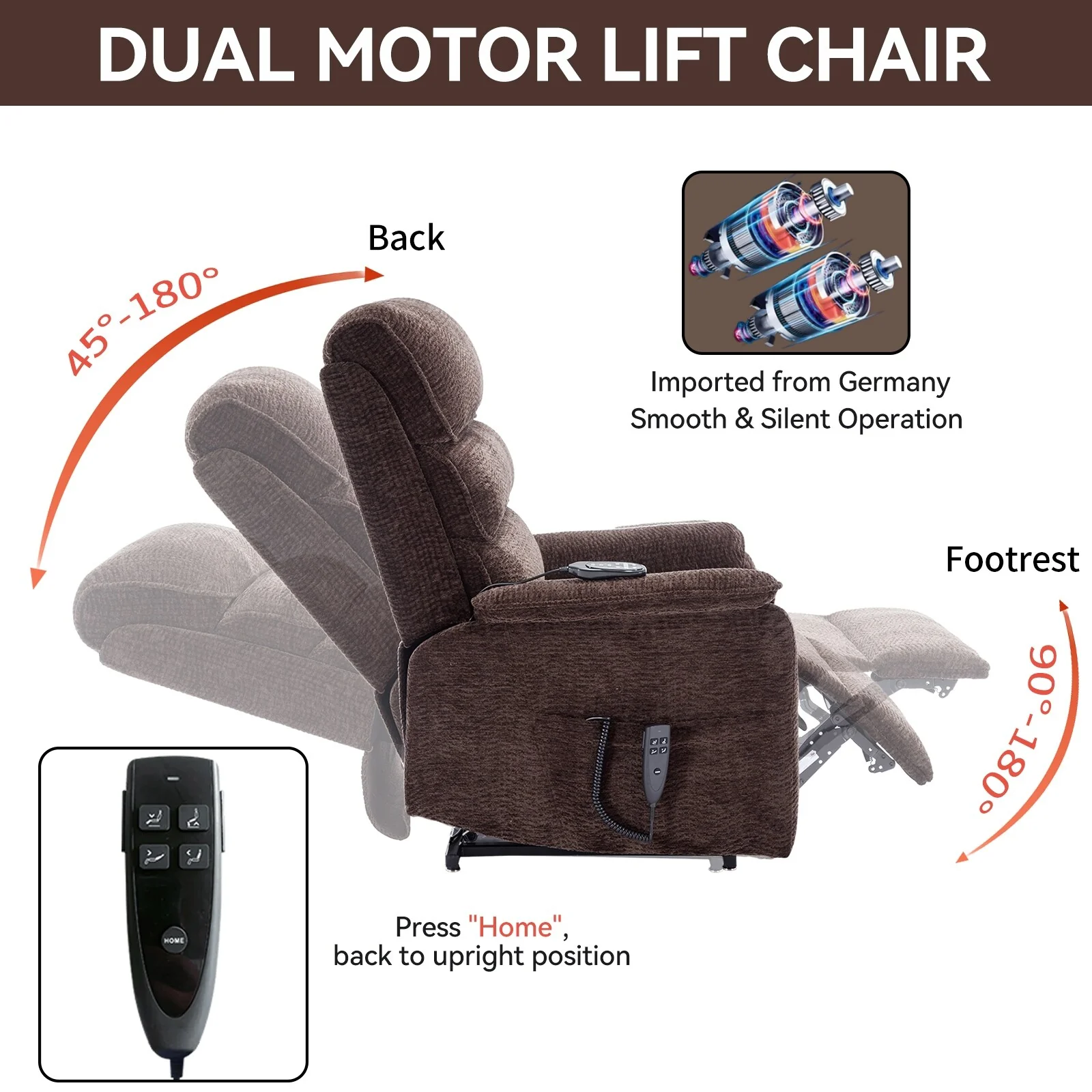 Power Lift Recliner Chair with Power-Remote