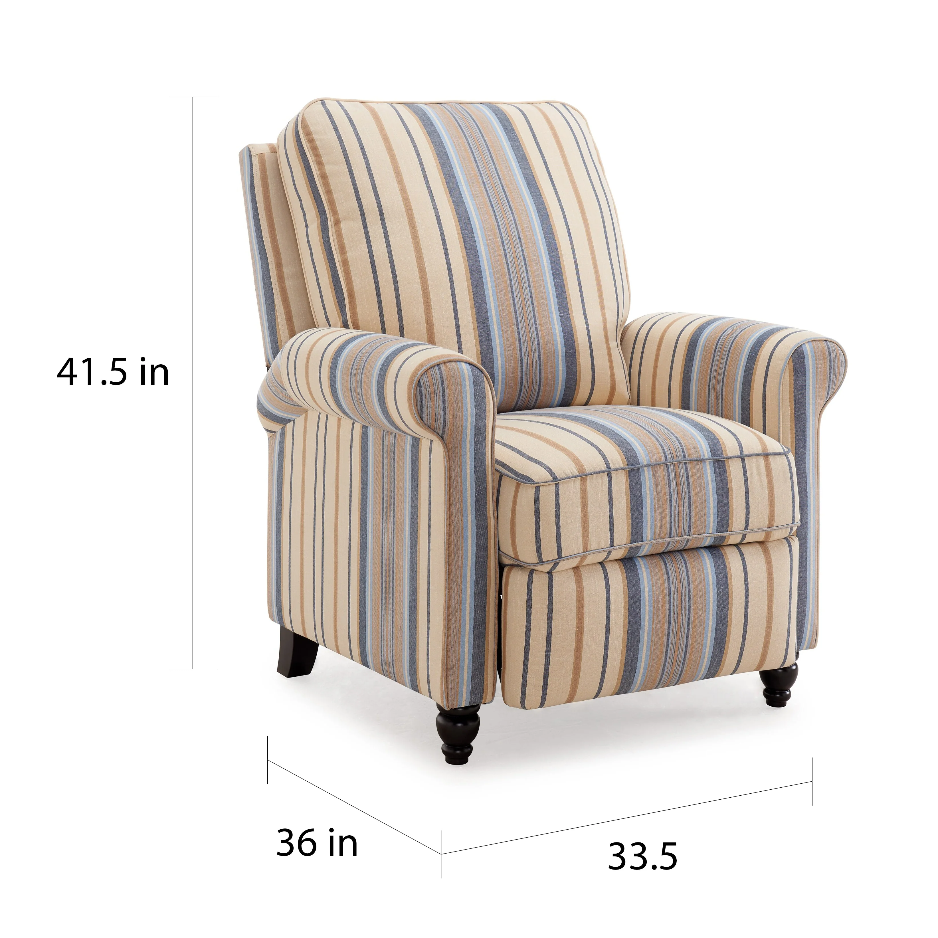 Copper Grove Lassen Blue Recliner Chair