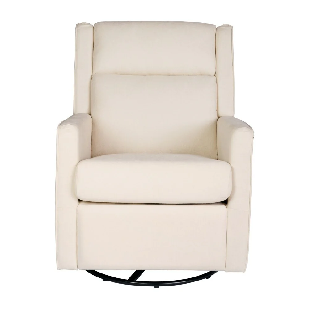 Classic Upholstered Manual Recline Rocking Swivel Glider Chair