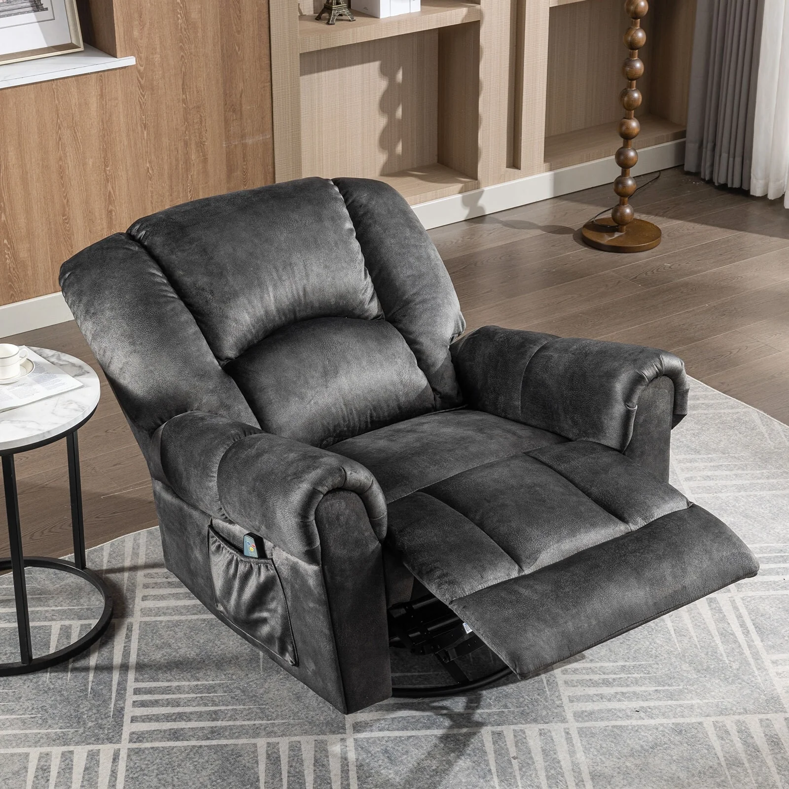 Swivel Rocker Recliners Rocking Swivel Recliner Chair With Massage And Heat With Side Pockets