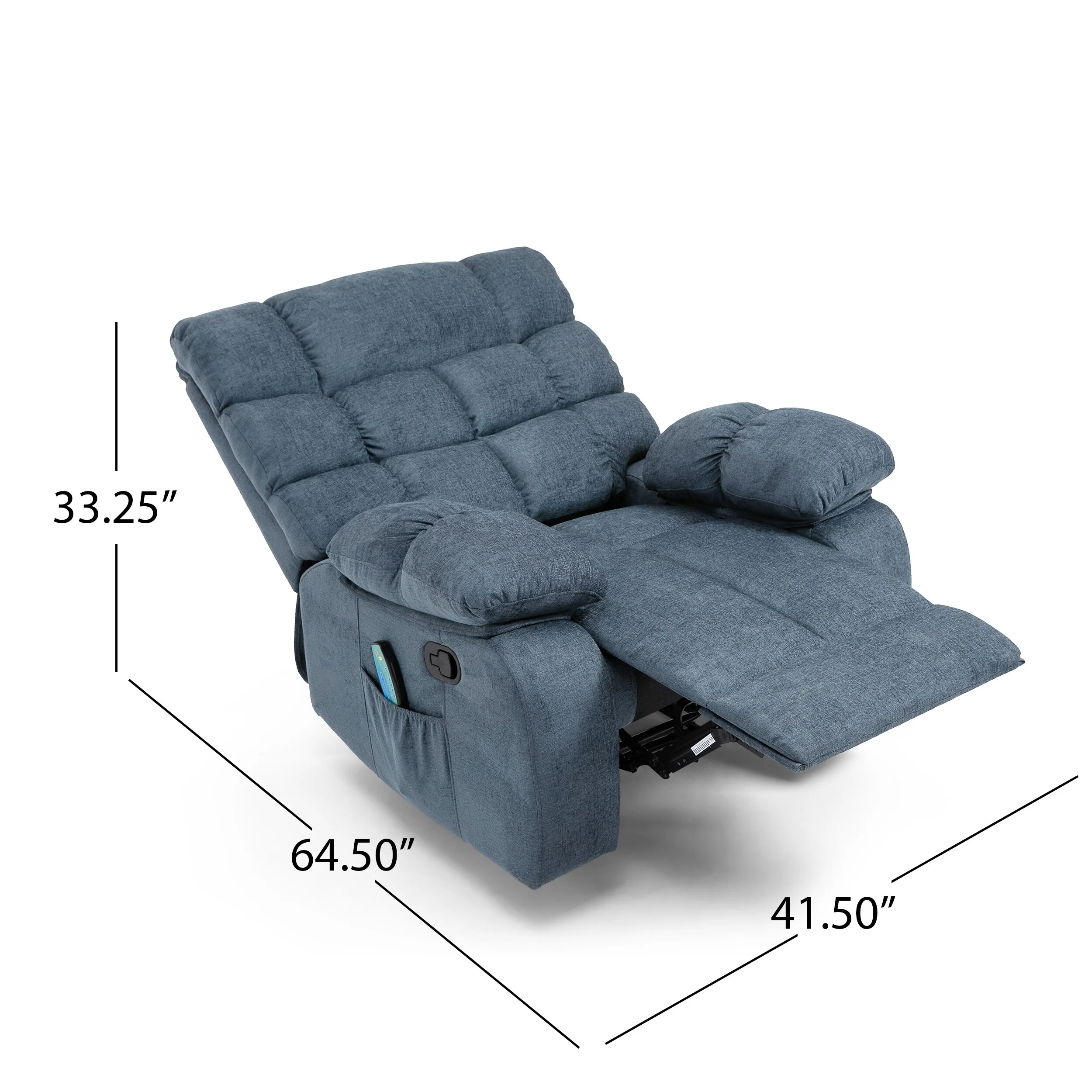Modern Massage Recliner Chair with Pillow Tufting & Manual Recline