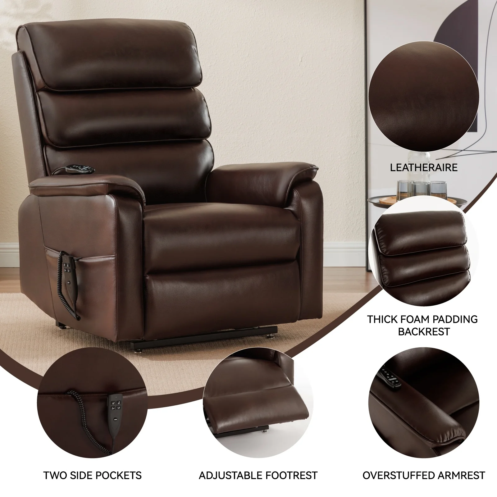 Power Lift Recliner Chair with Power-Remote