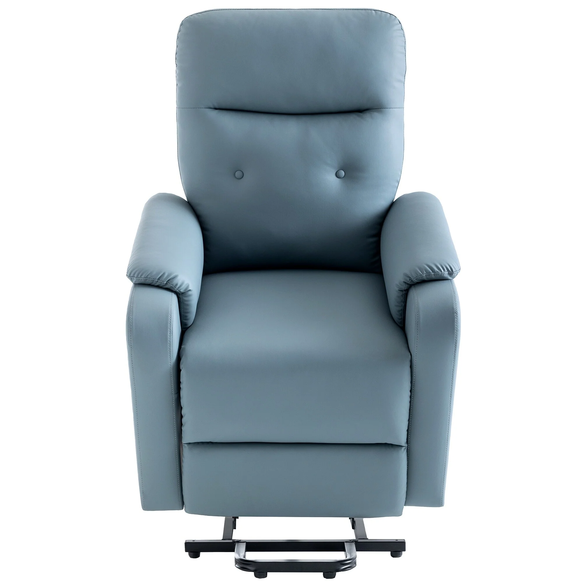 Blue Power Lift Recliner with Heat, Massage & Side Pocket