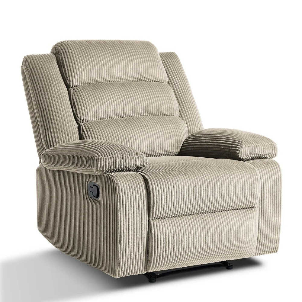 Modern Upholstered Recliner Chair with Adjustable Backrest