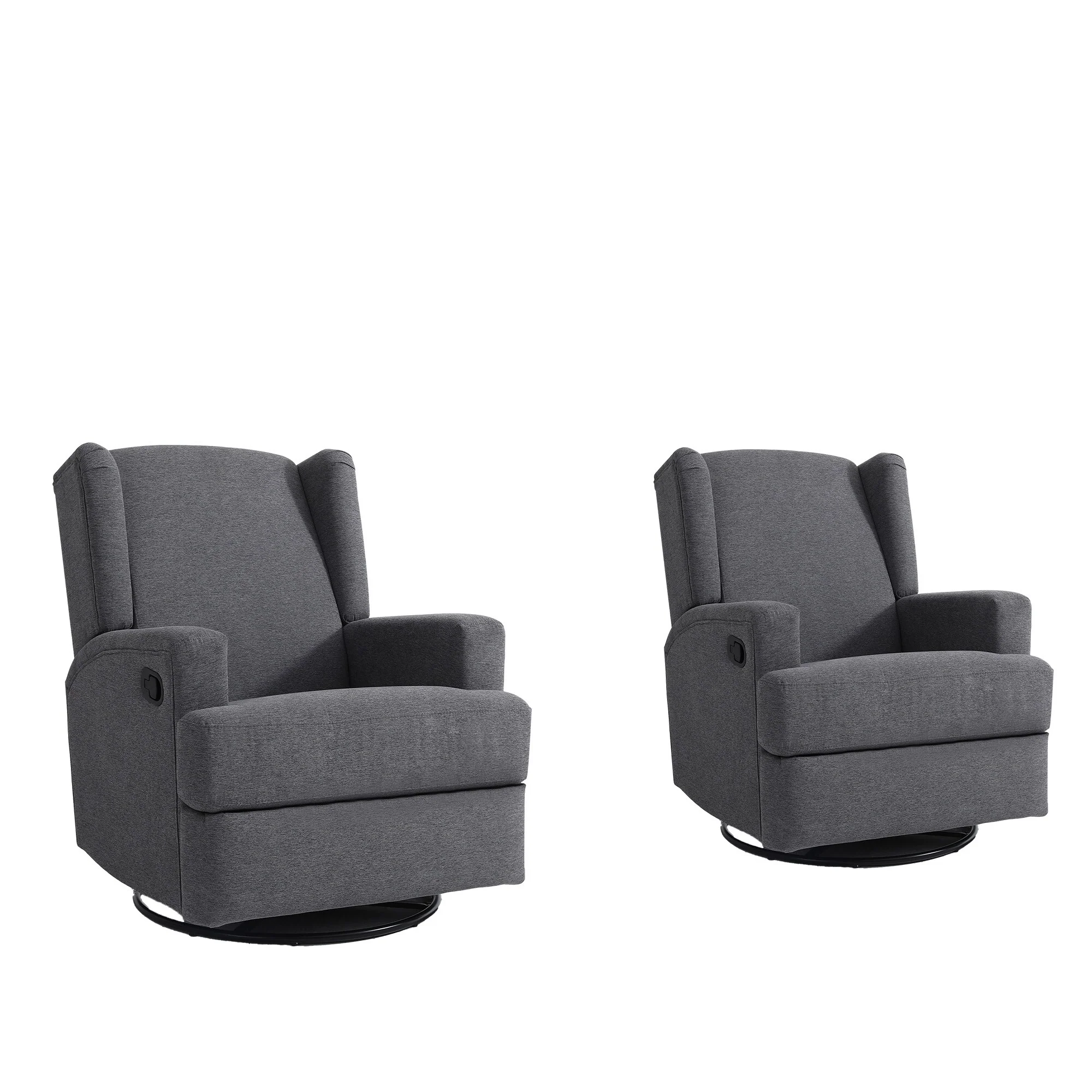 31'' W Manual Glider Swivel Glider Rocker Recliner Nursery Set of 2