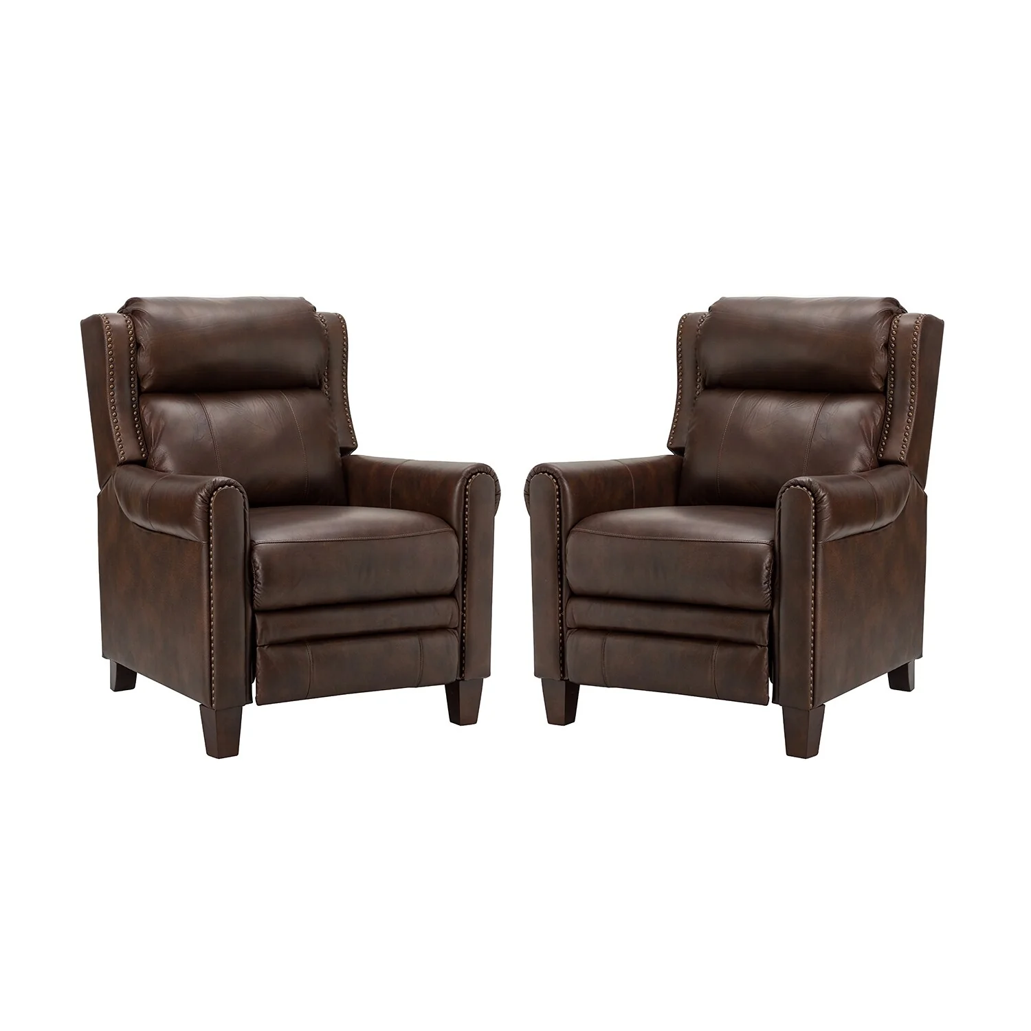 Felisa 32.48 Wide Genuine Leather Manual Recline Set of 2