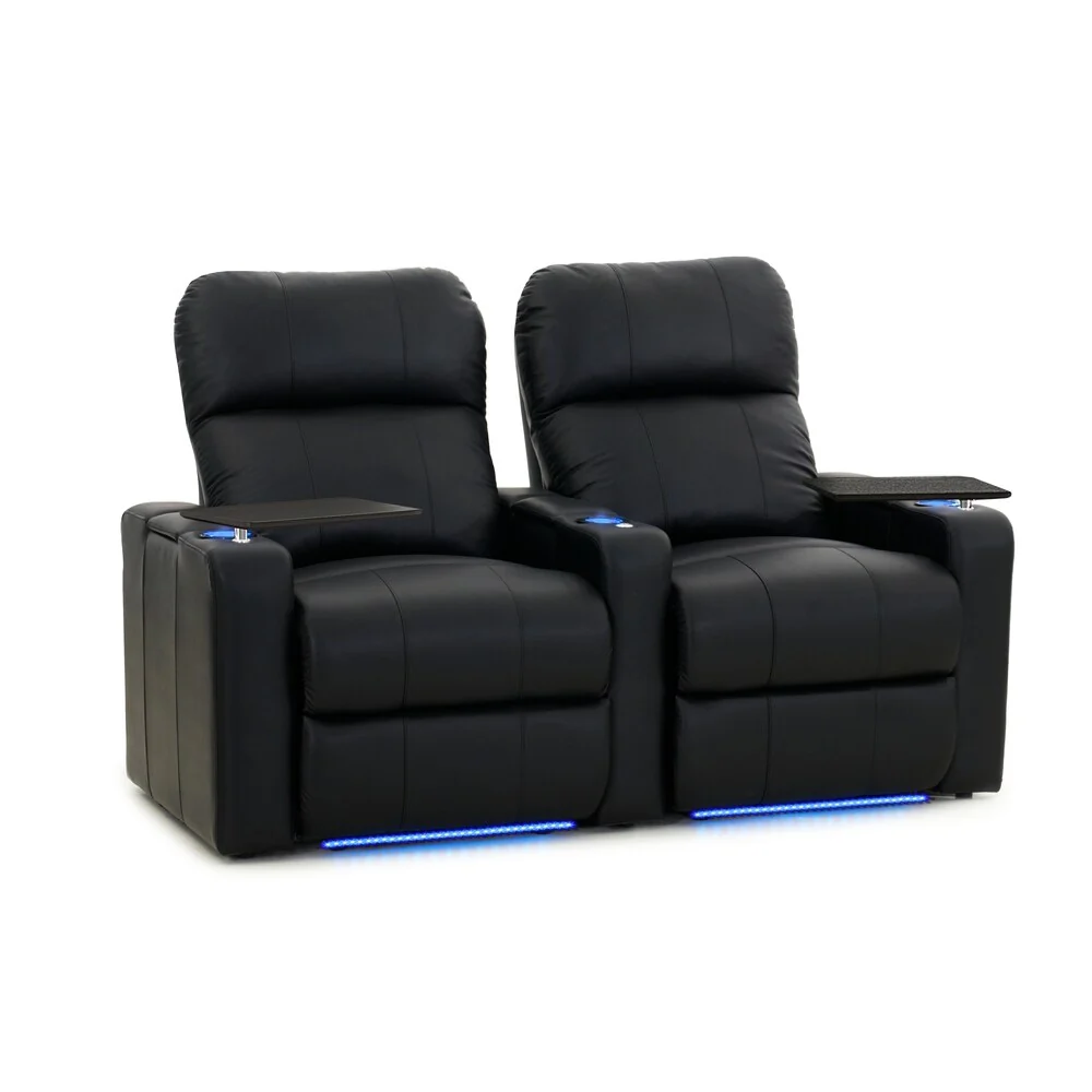 Octane Turbo XL700 Power Leather Home Theater Seating Set (Row of 2)