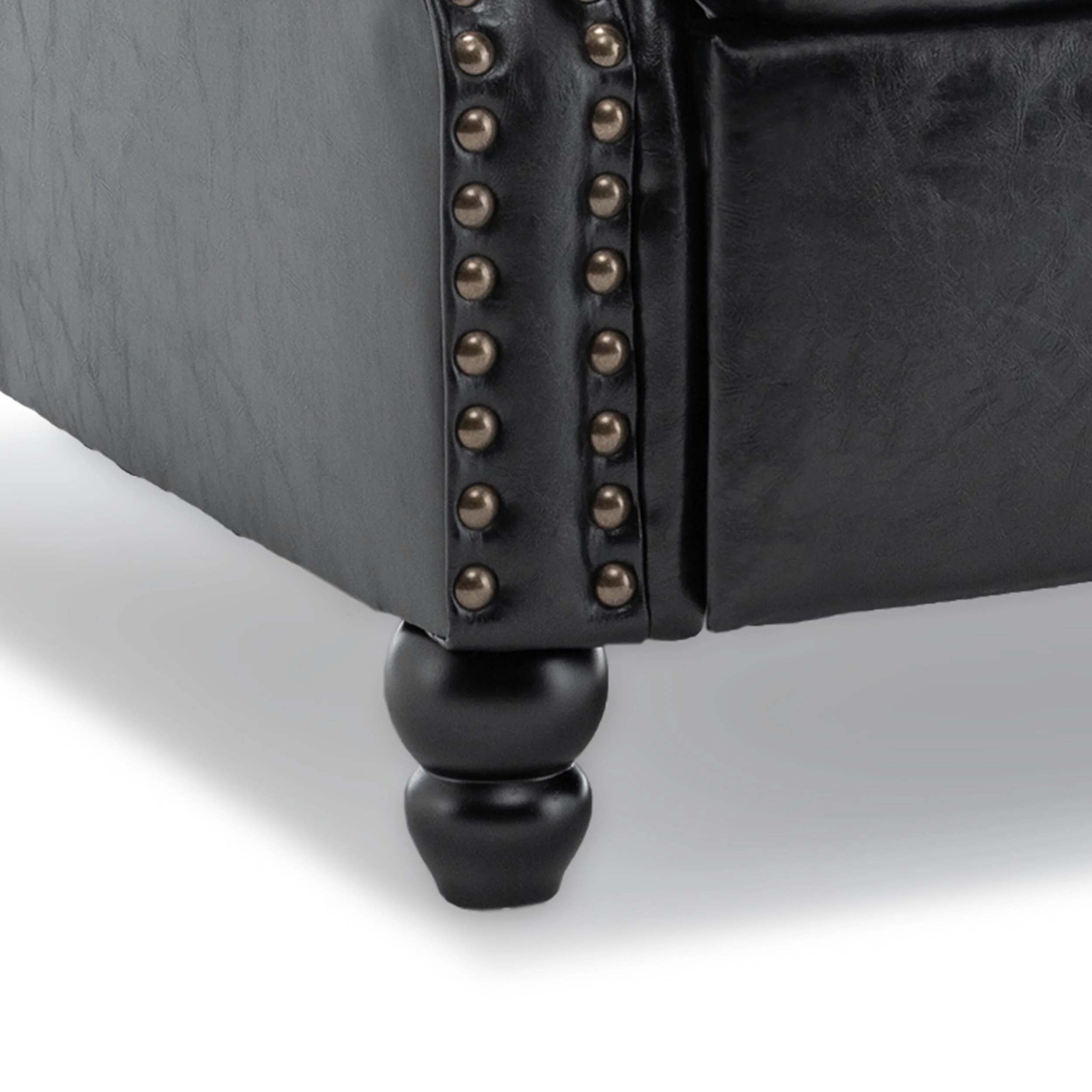 2 Set Nail-head Padded Seat Pushback Recliner Chair