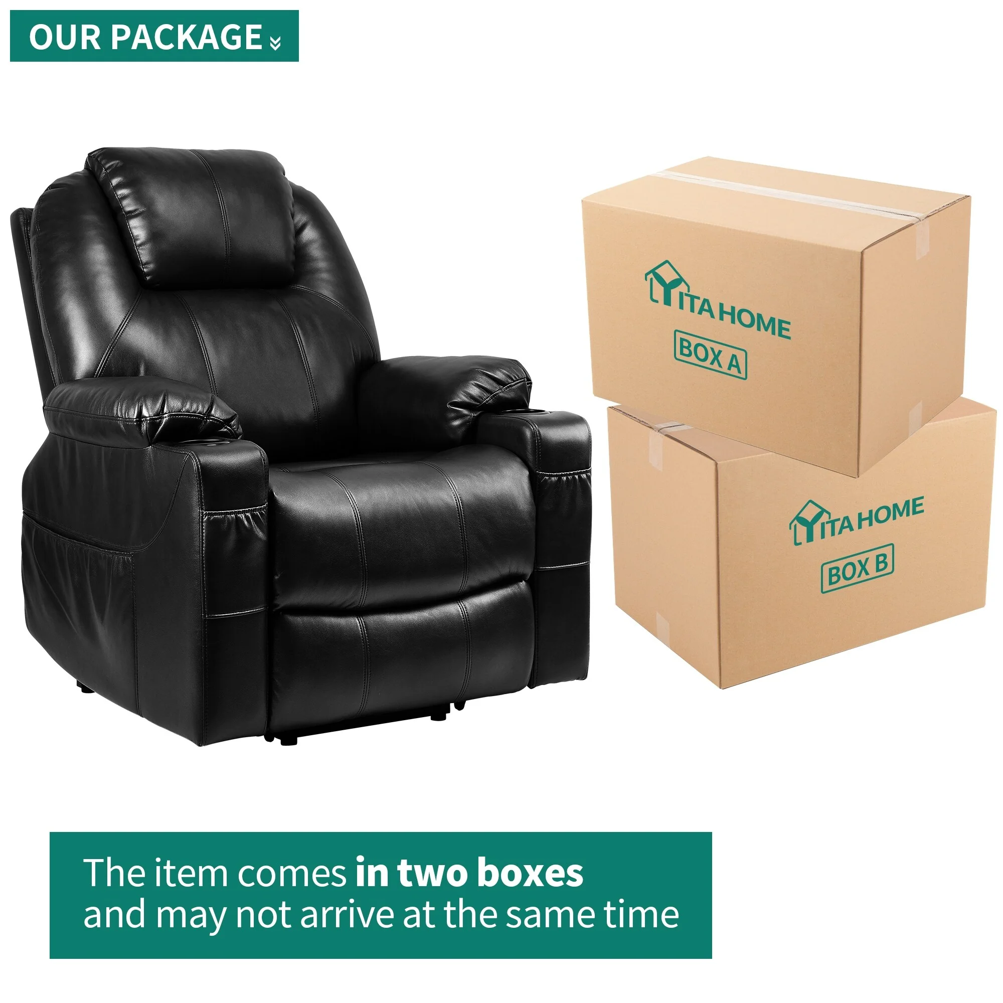 Modern Electric Lift Power Recliner Chair Heated Massage Sofa Lounge