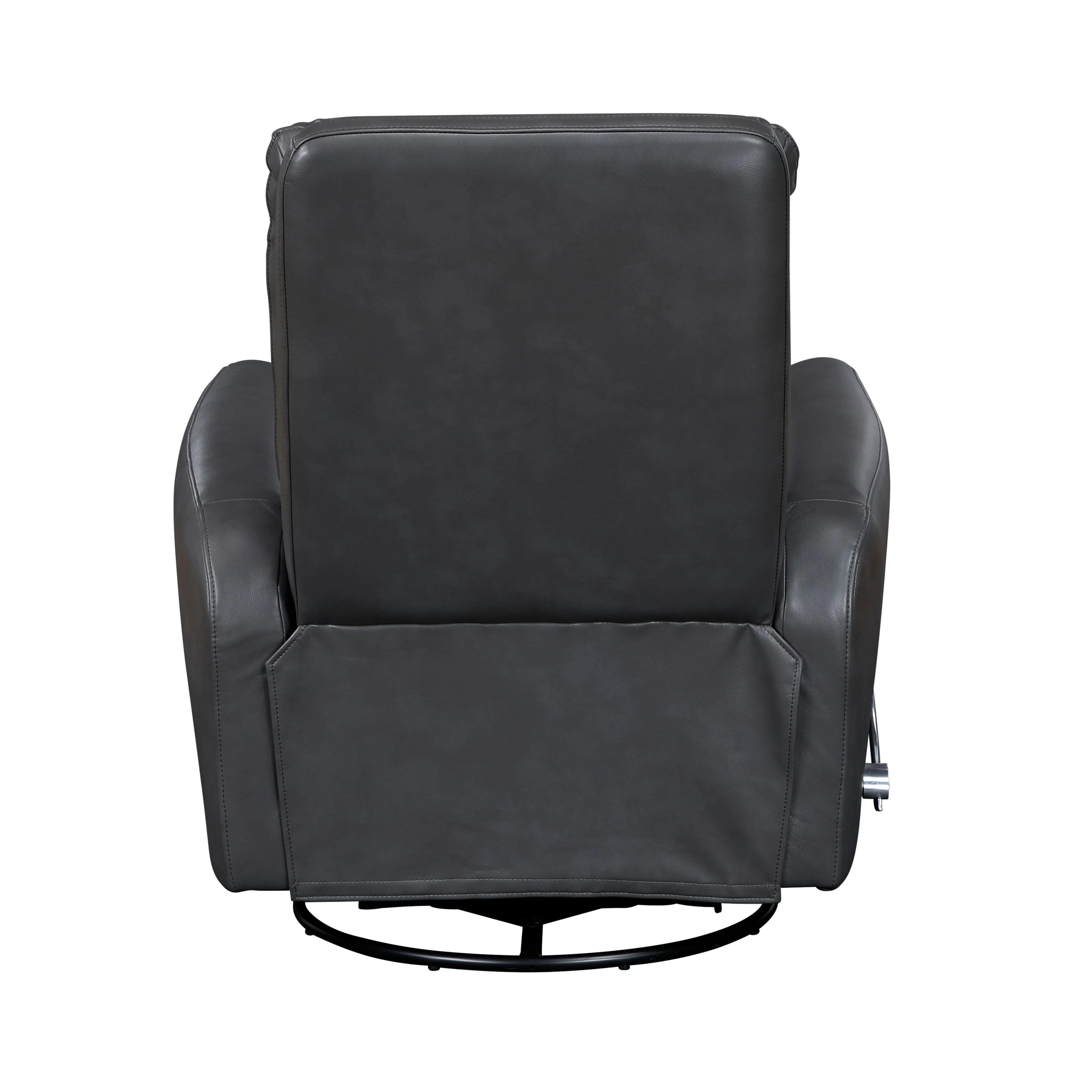 Glider Reclining Chair Swivel Motion Breathable Faux Leather Upholstery Luxury Living Room Furniture, Movie Chair
