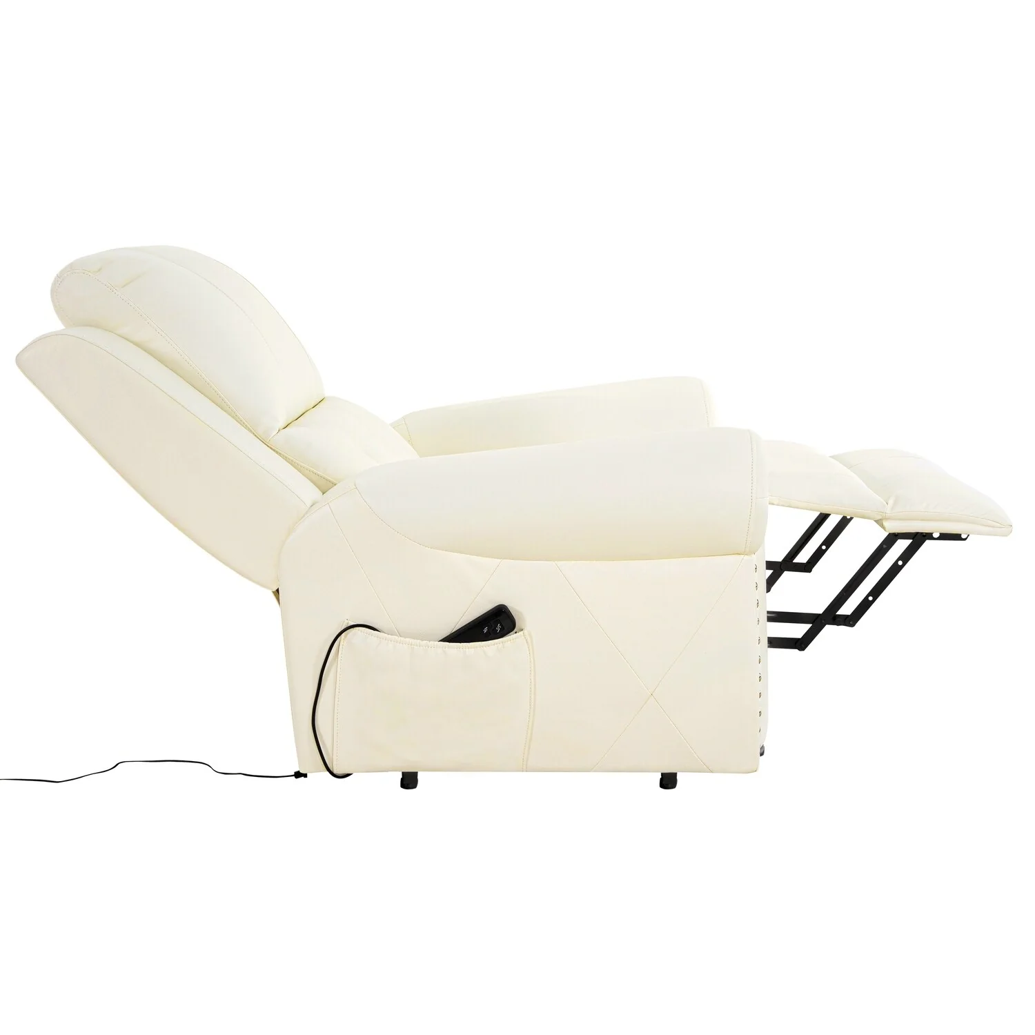 Air Leather Premium Studded Power Lift Recliner Chair with Footrest Reclining Chair with Remote Control