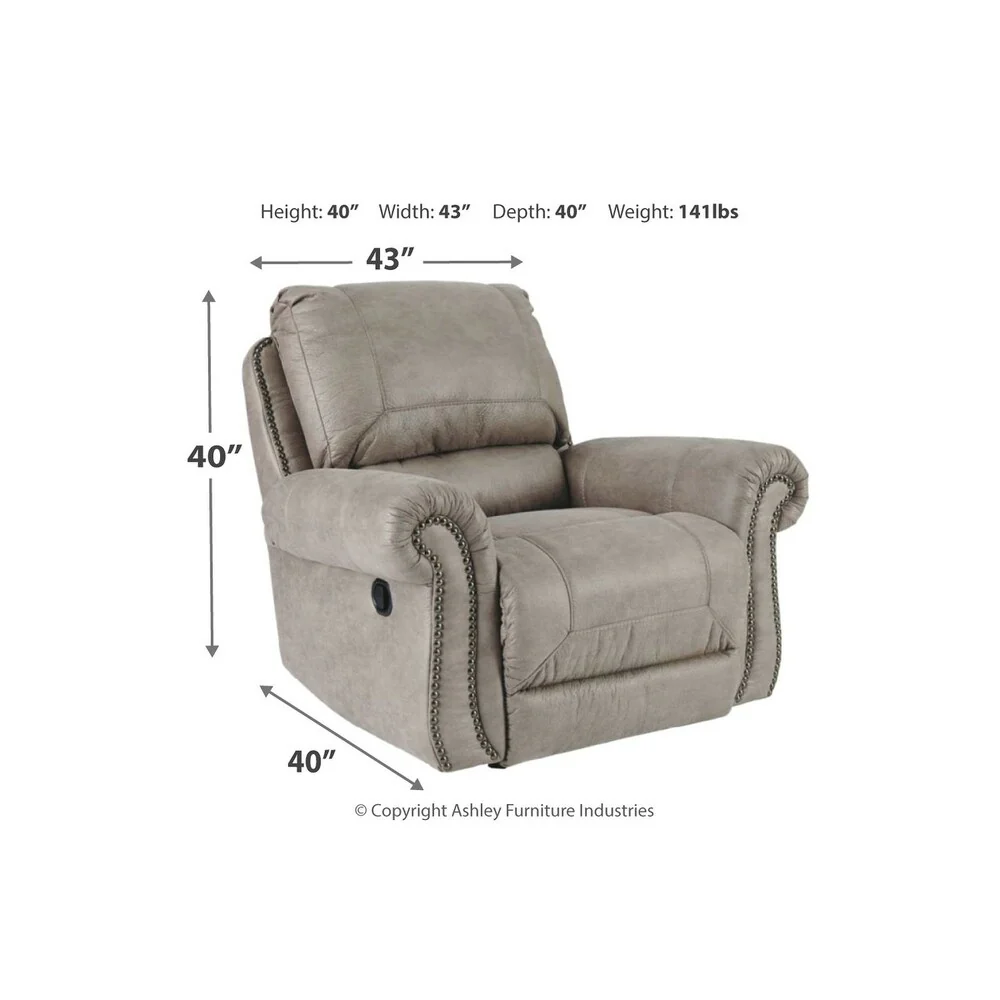 Signature Design by Ashley Olsberg Grey Rocker Recliner
