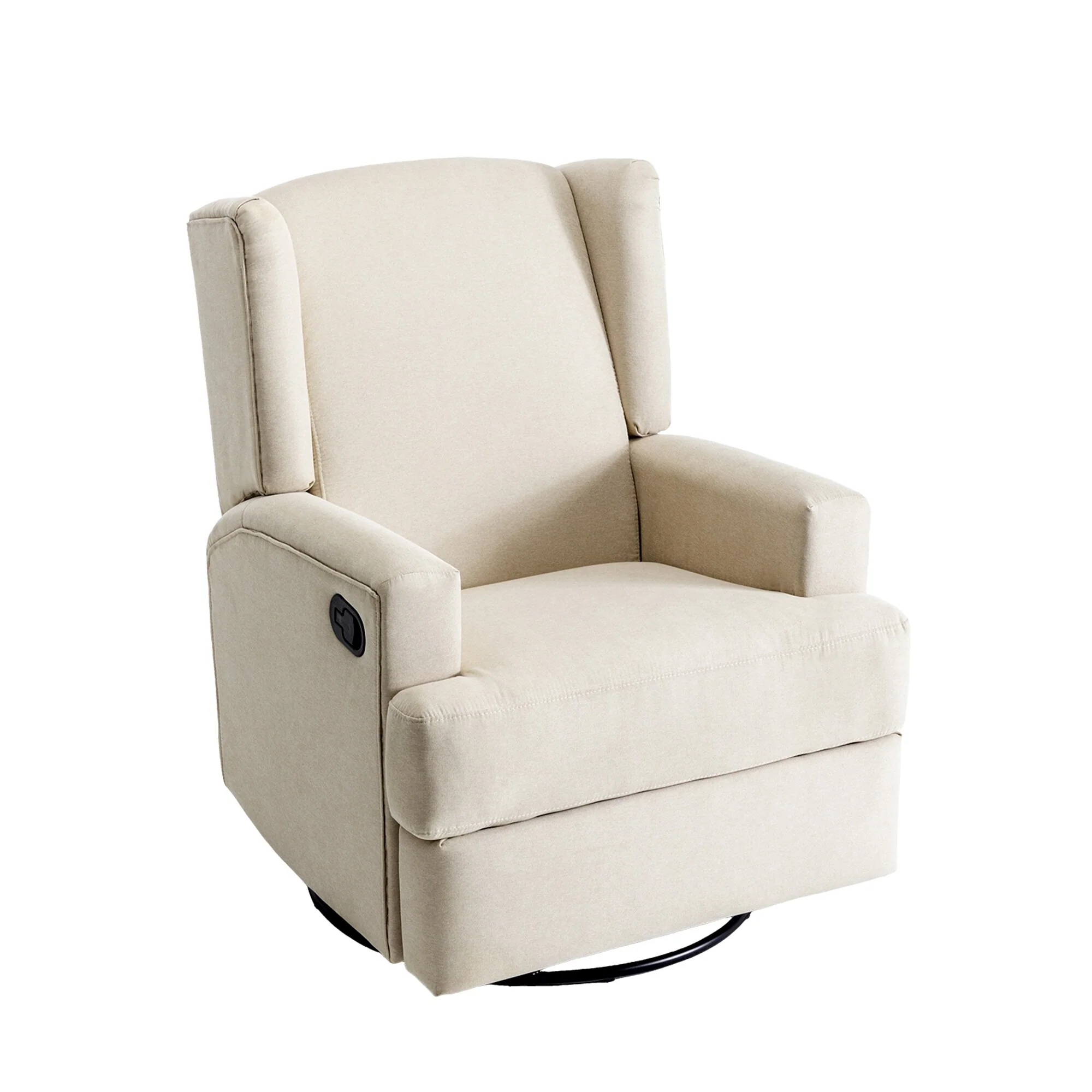 31'' W Wingback Manual Glider Swivel Rocker Recliner Nursery Chair