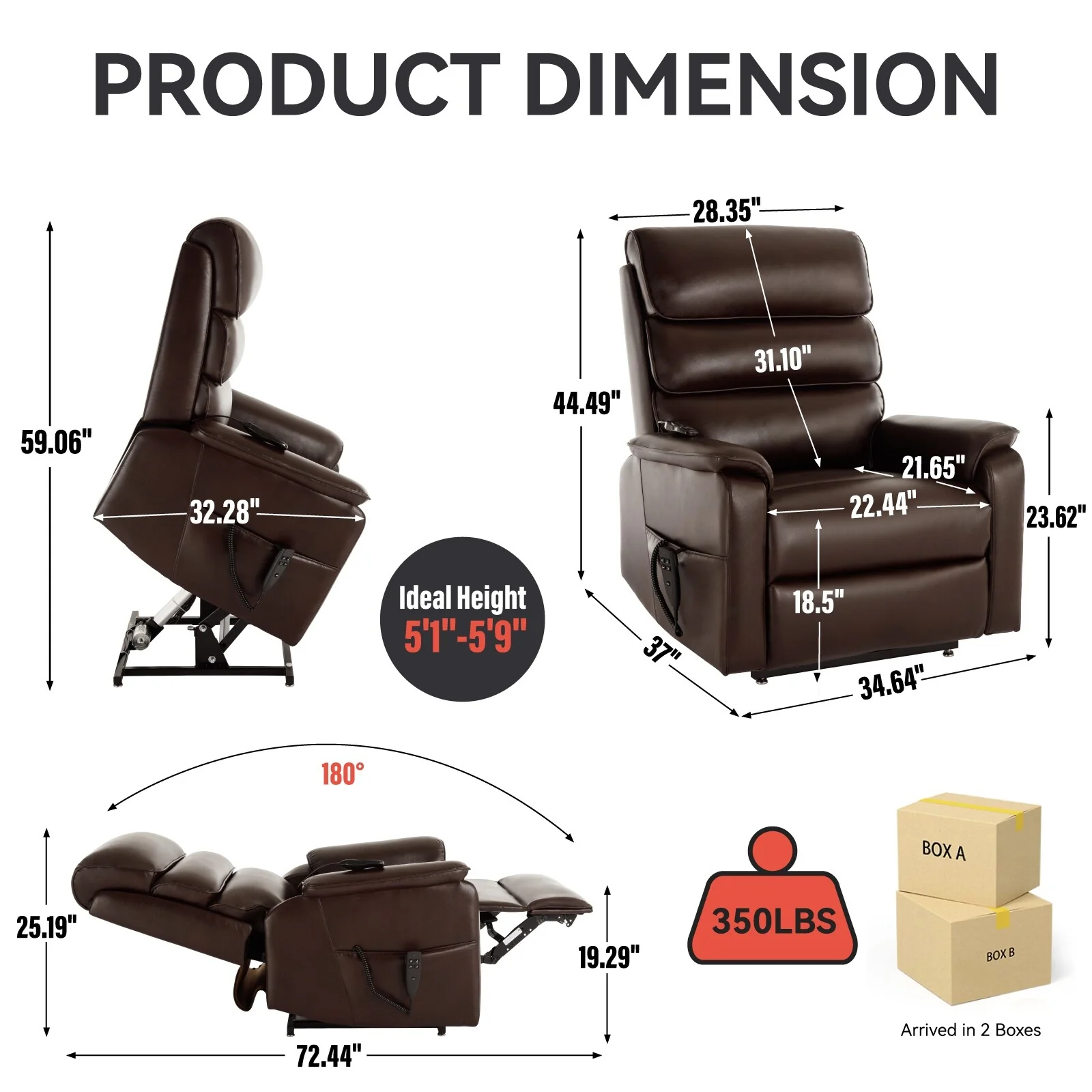 Power Lift Recliner Chair with Power-Remote