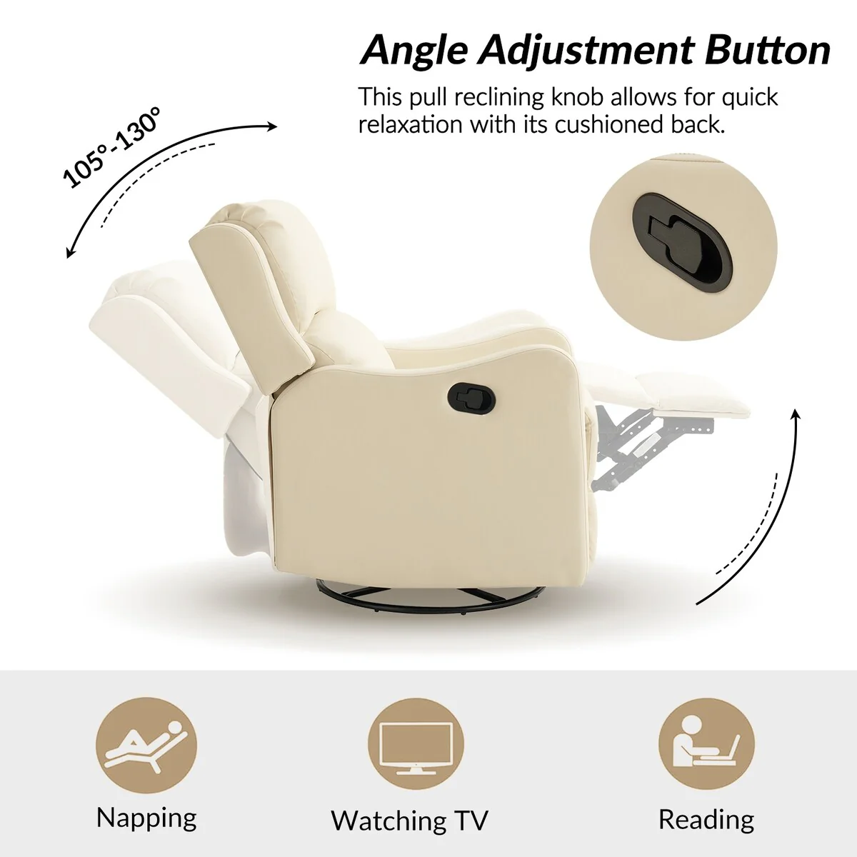 Pablo Traditional 360-Degree Swivel rocker Recliner by HULALA HOME