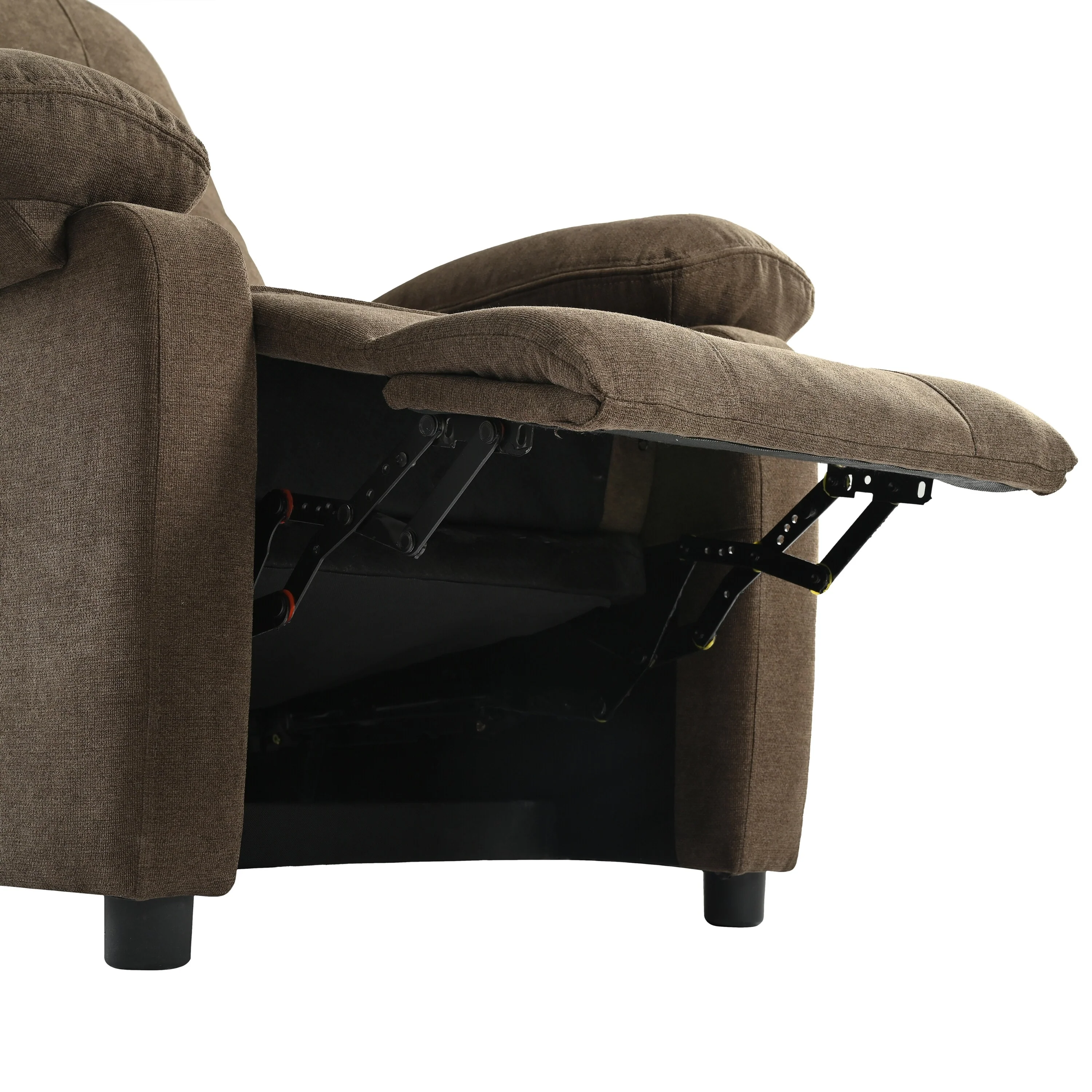 Black Manual Recliner with Massage, Heat, and Solid Wood Frame