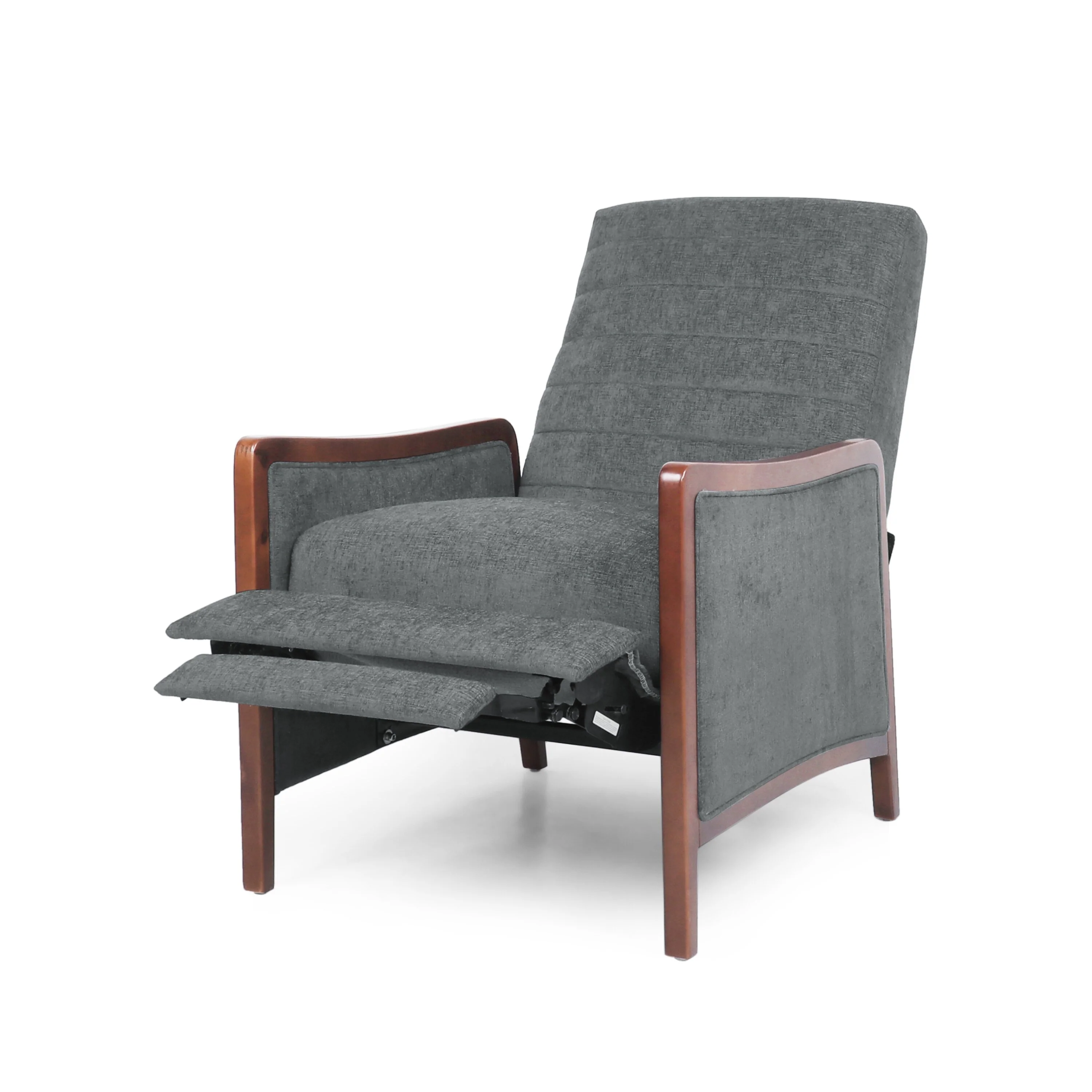 Recliner Chair with Birch Wood Frame, Pushback Mechanism & Tufted Channel Stitching