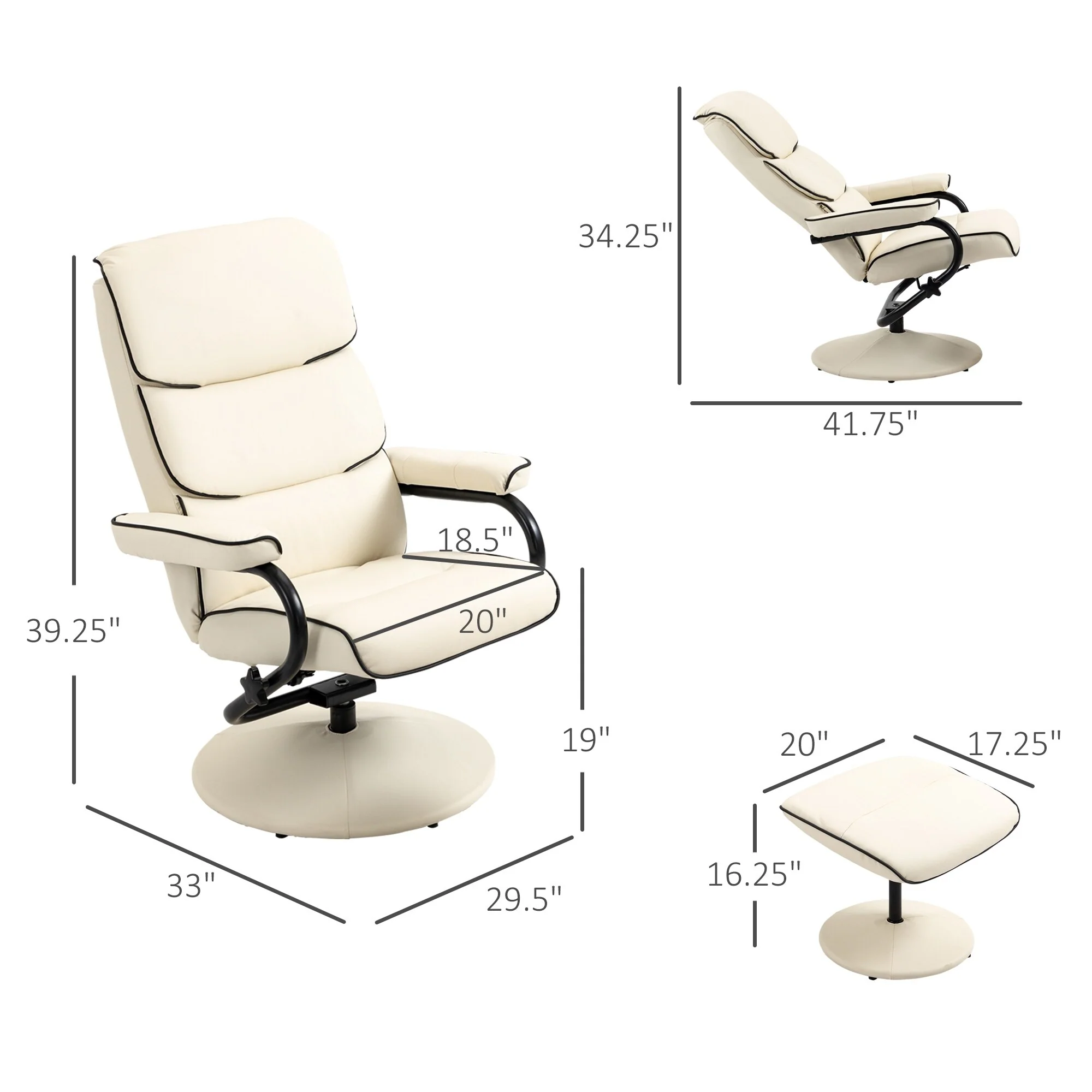 Recliner Chair with Ottoman