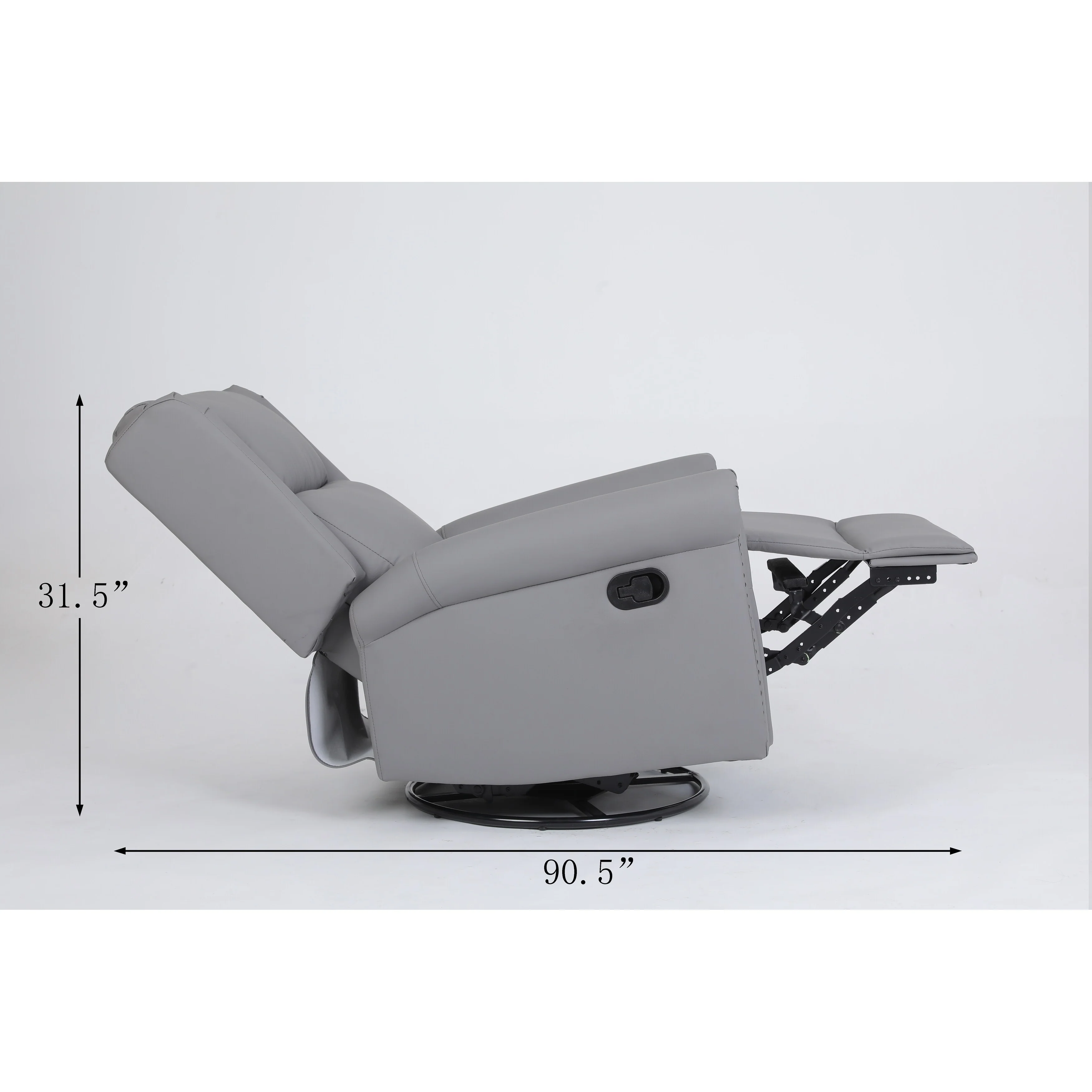 Ergonomic Swivel Rocker Recliner Chair with USB?C & Lumbar Cushion