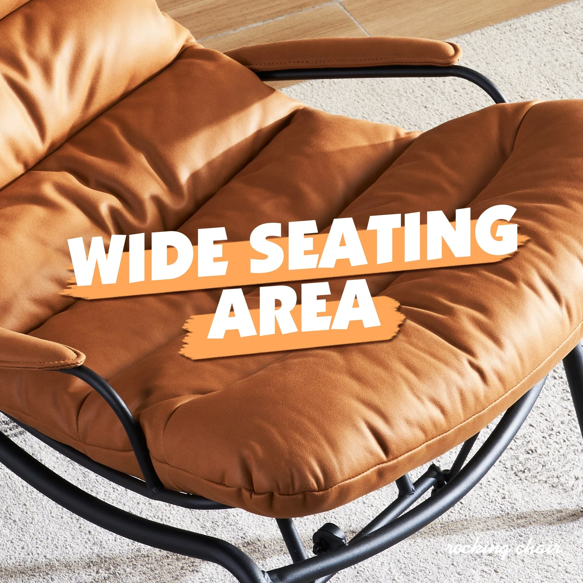 OVIOS Living Room Accent Chair Rocking Recliner Chair with Ottoman