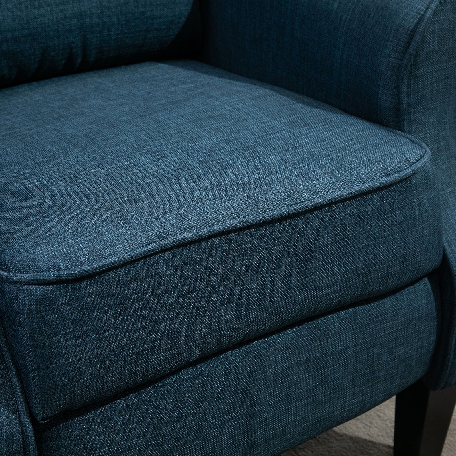 HOMCOM Wingback Heated Vibrating Massage Chair,Accent Sofa Upholstered Massage Recliner Chair Push-back with Remote Controller