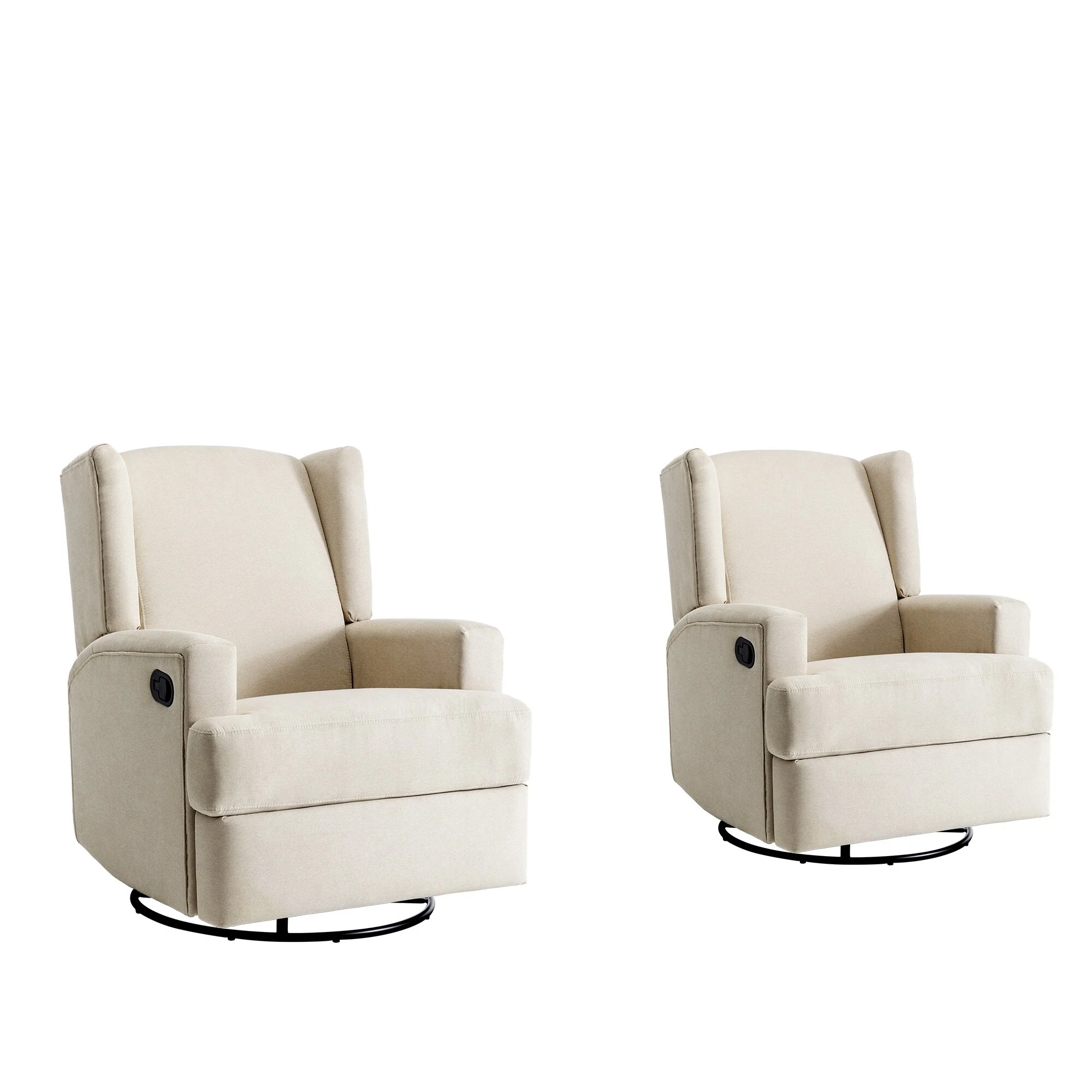 31'' W Manual Glider Swivel Glider Rocker Recliner Nursery Set of 2