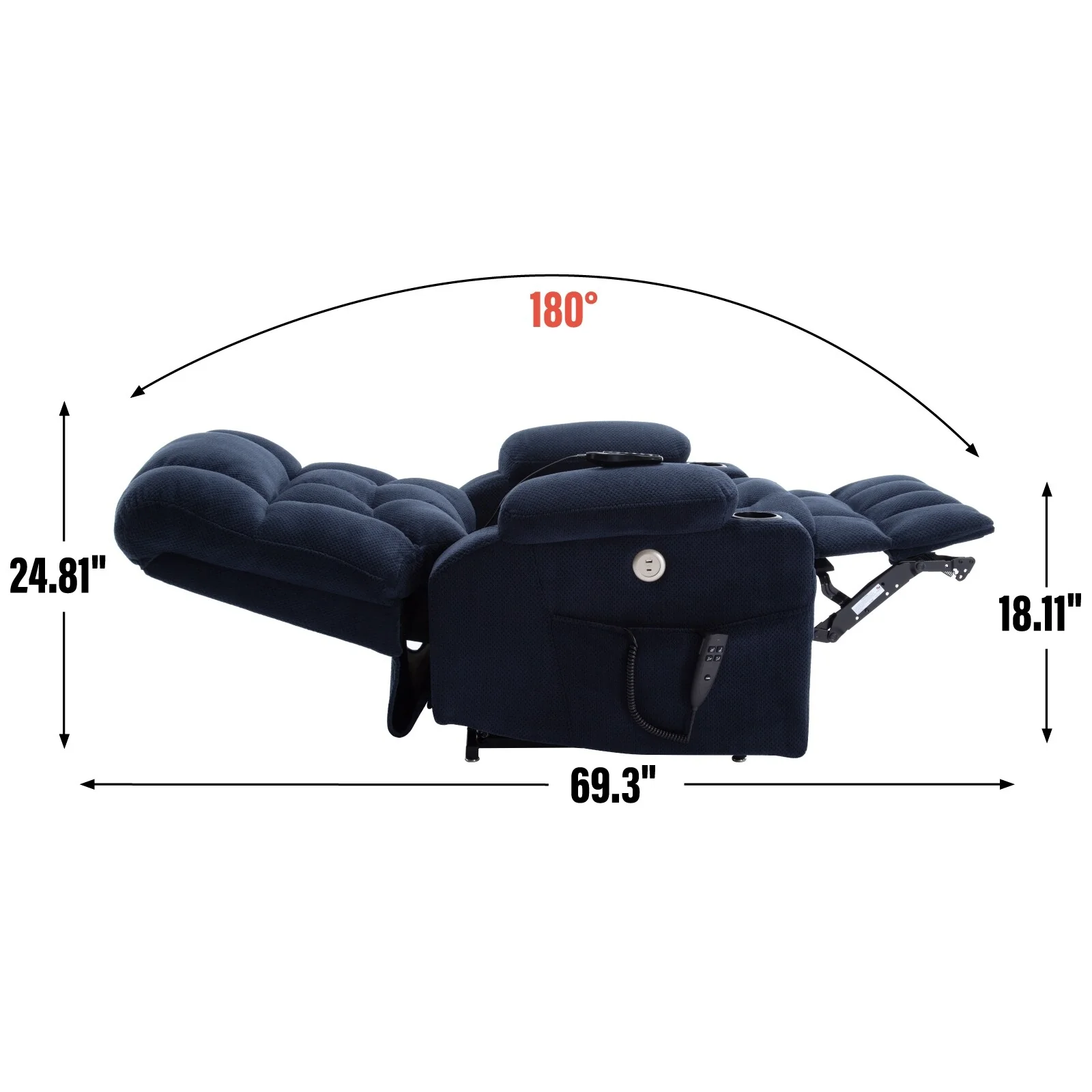 Chenille Power Lift Recliner Chair