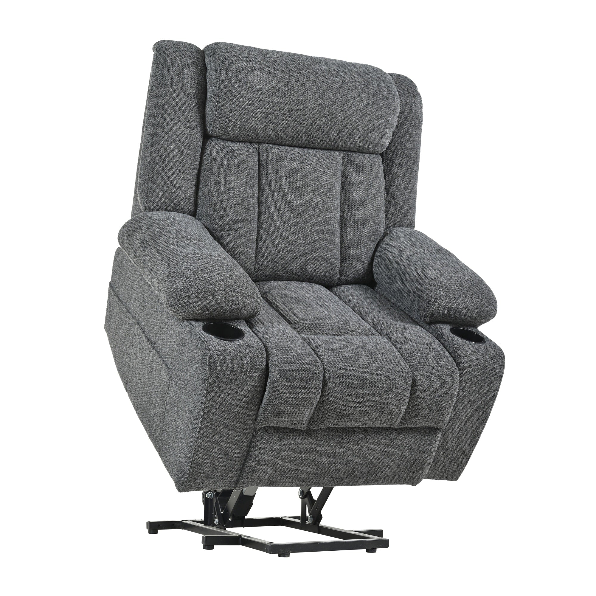 Velvet Power Lift Recliner with Footrest & Pocket