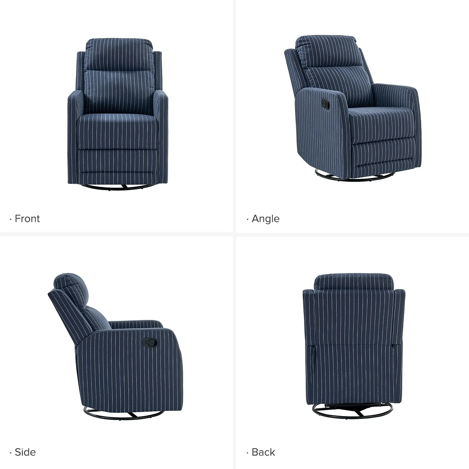 Diana Modern Polyester 360-degree Swivel Rocker Recliner by HULALA HOME