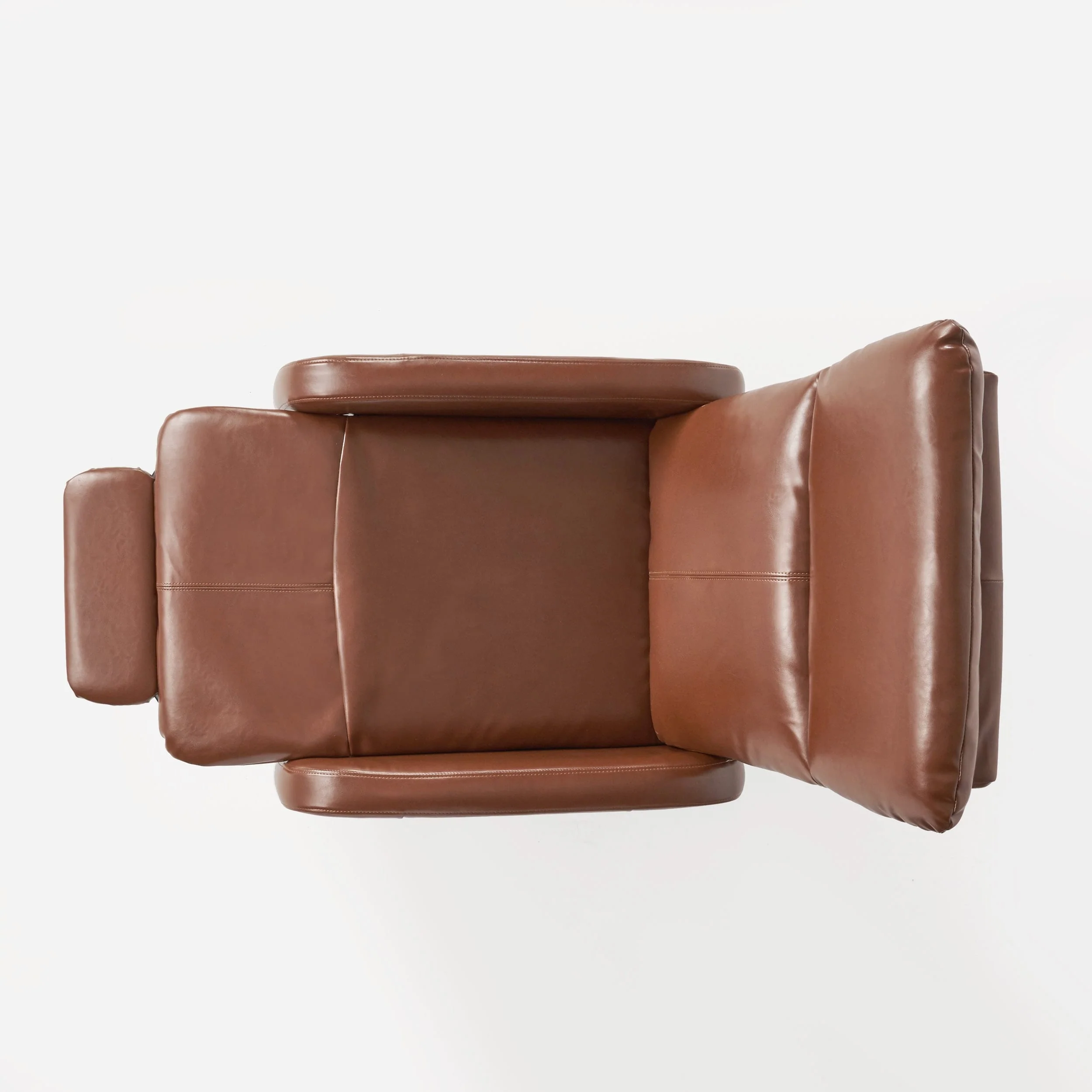 Roomfitters 33.5 Wide Faux Leather Push Back Standard Recliner, Brown