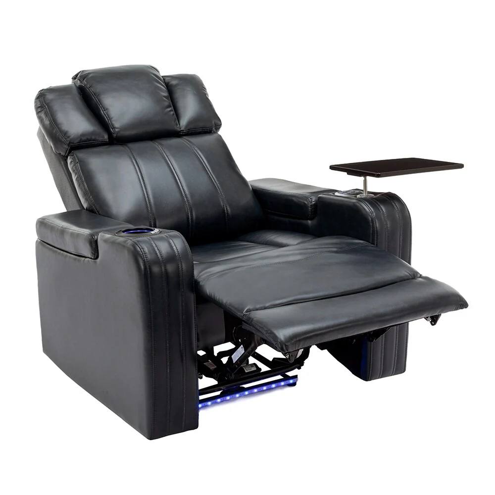 Home Theater Power Recliner, PU Leather, with BT Speaker, USB