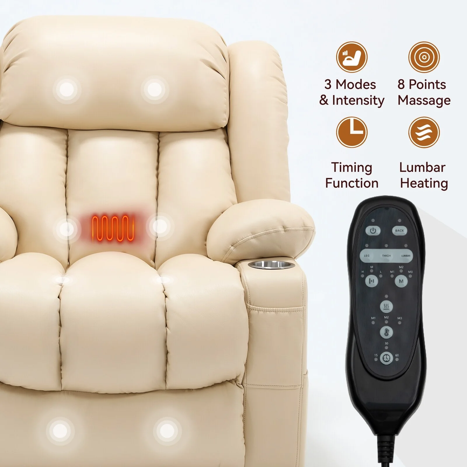 Leatheraire Power Lift Recliner Chair