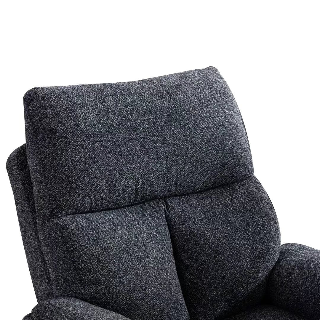 Fabric Overstuffed Swivel Rocker Manual Recliner Chair