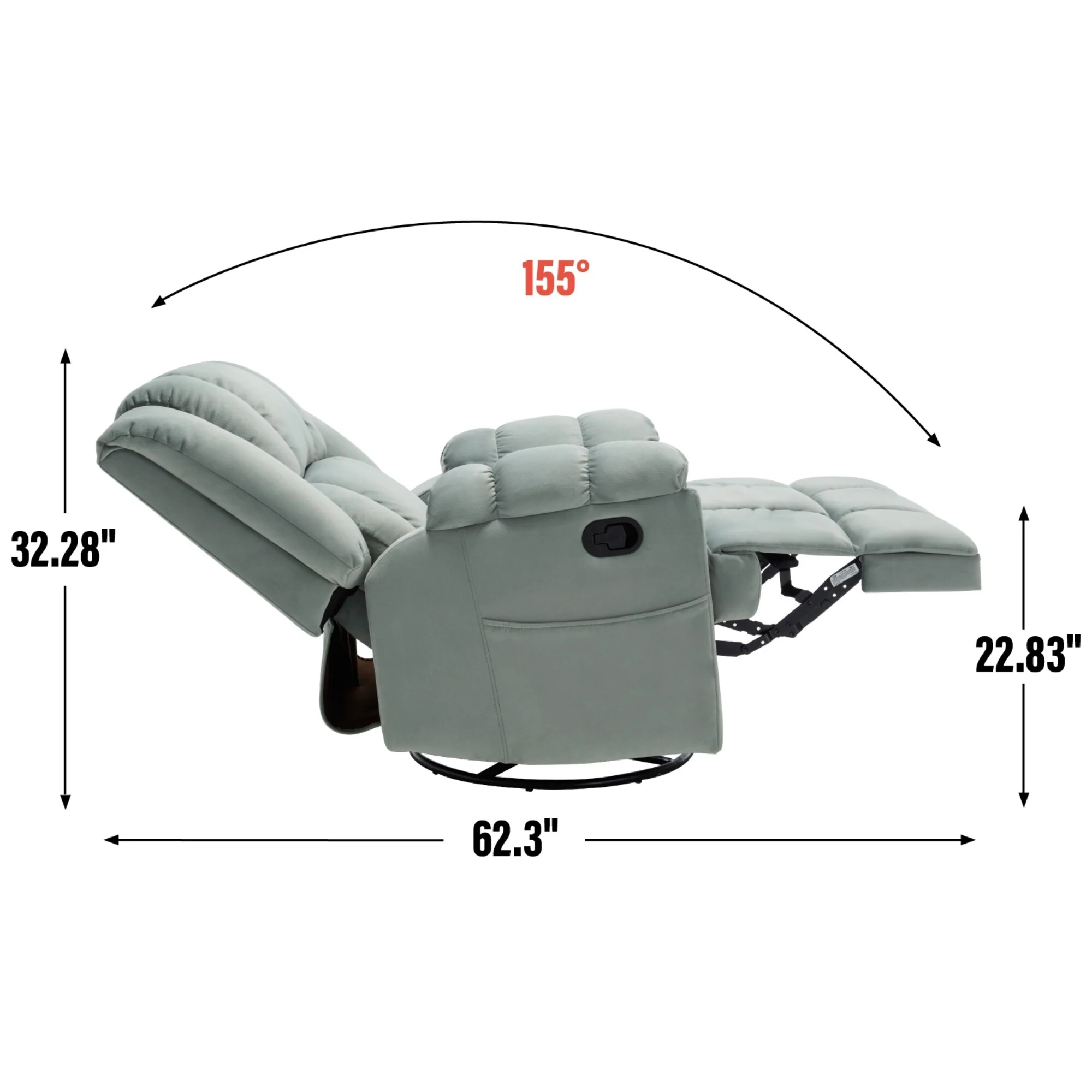 Modern Fabric Recliner