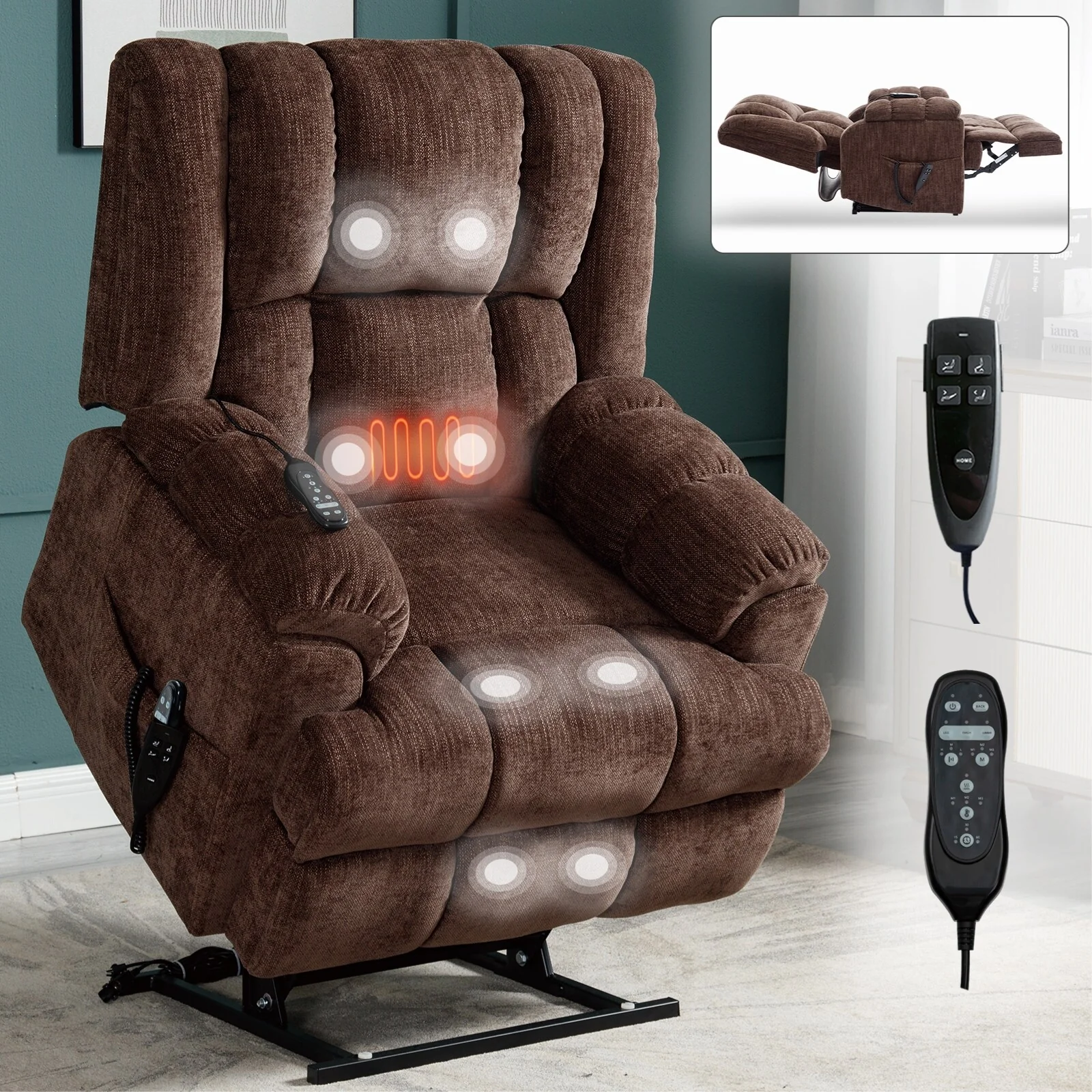 Electric Power Lift Recliners with Power-Remote
