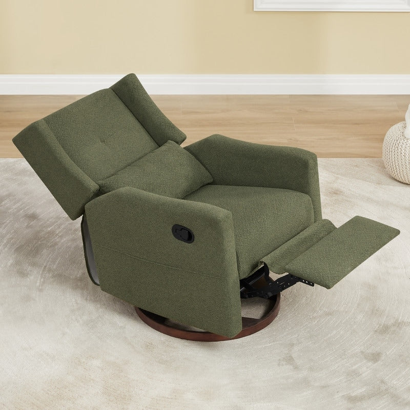 Lincoln Manual Swivel Glider Recliner with Lumbar Pillow
