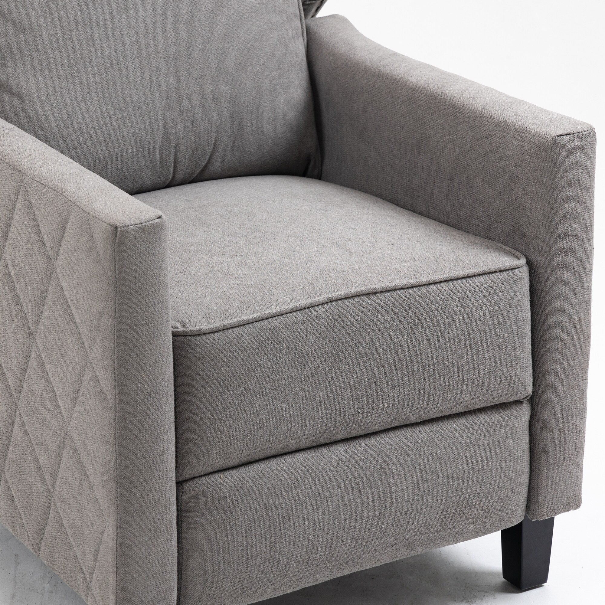 AVAWING Set of 2 Push Back Recliner Chair Linen Wing Back Chair