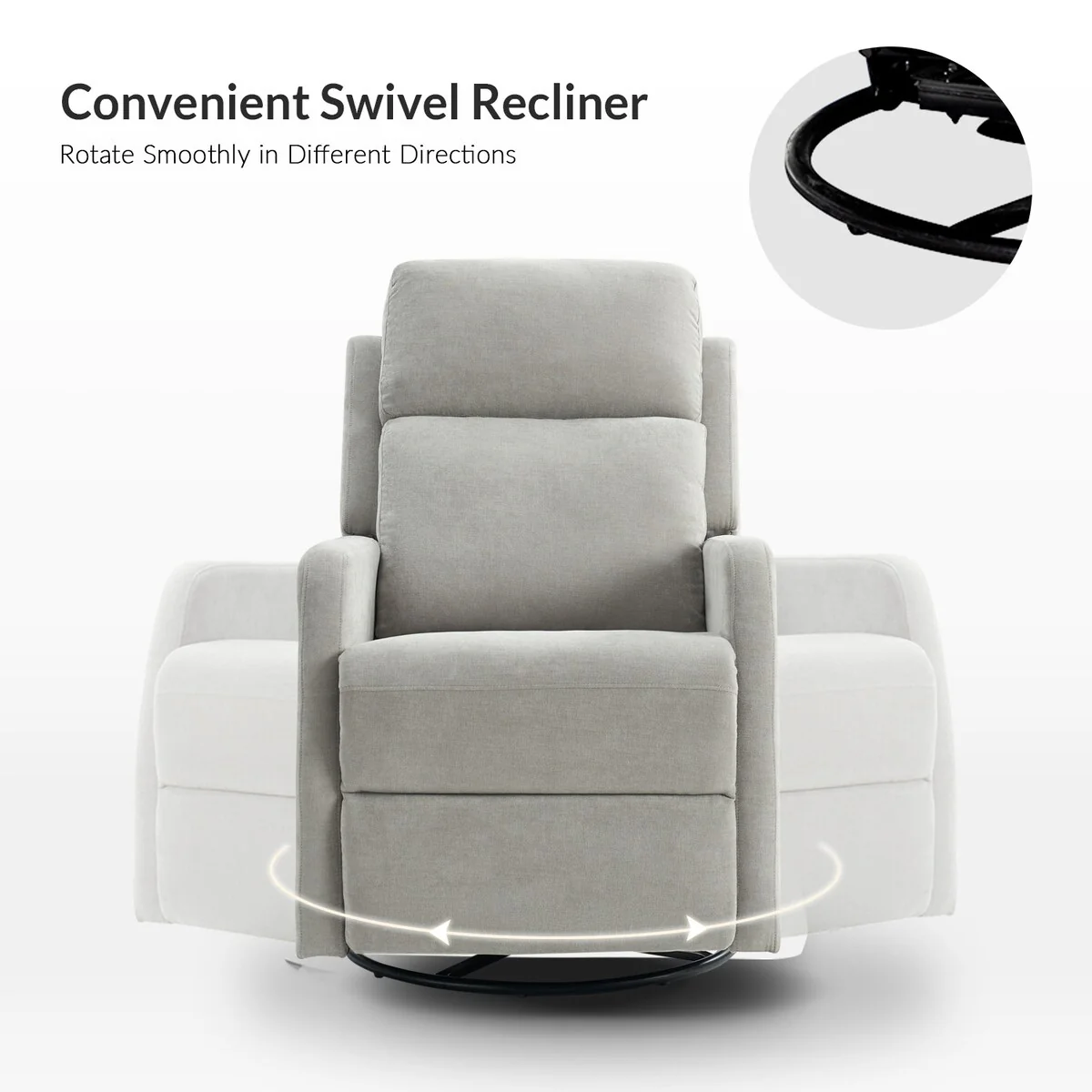 Julian Modern Swivel Rocker Manual Recliner by HULALA HOME