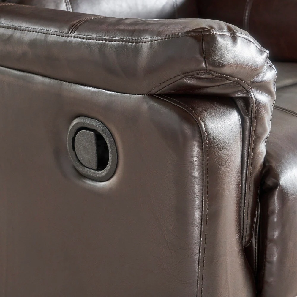 Jennette Faux Leather Swivel Gliding Recliner by Christopher Knight Home