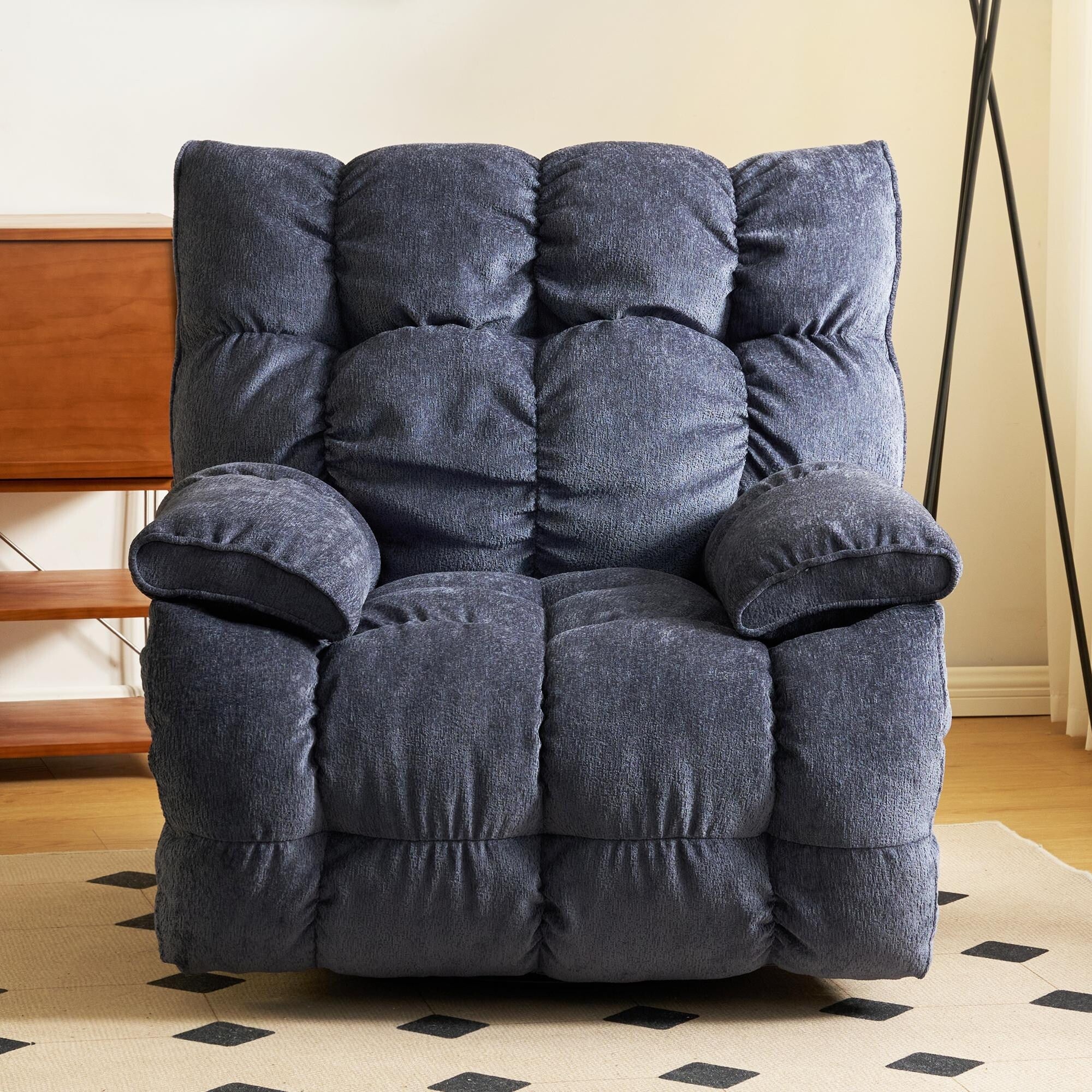 Fabric 360�� Swivel Electric Recliner Chair with Glide Motion